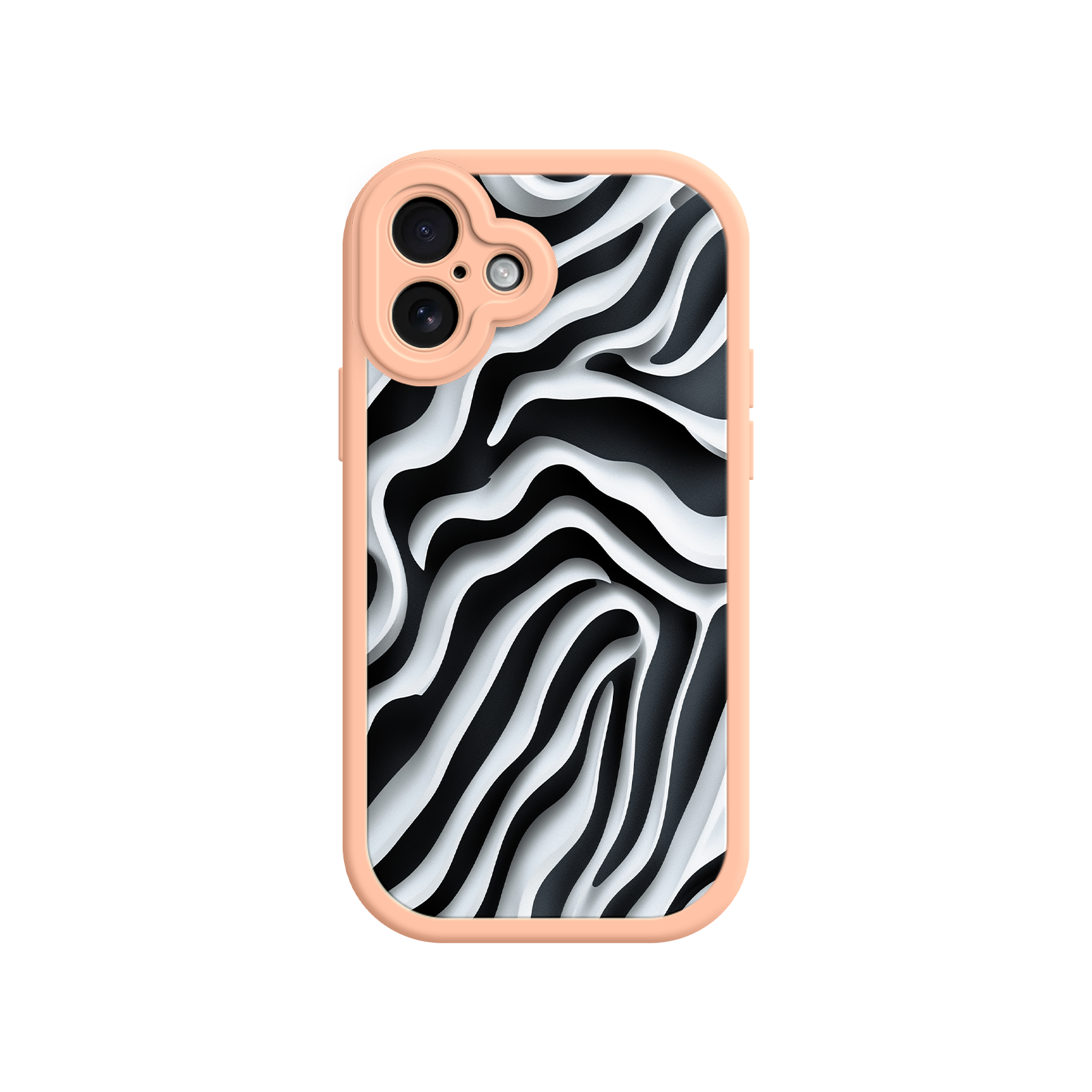 Zebra Pattern iPhone 17 Case – Black & White Protective Cover for iPhone 16 Pro / Max