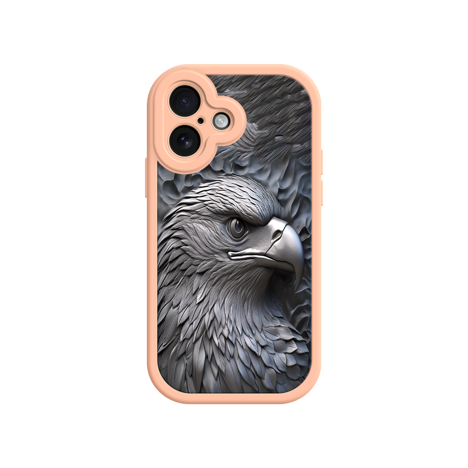 Embossed Eagle iPhone 17 Case – Grayscale 3D Design, Rugged Protective Cover, Symbol of Strength & Freedom