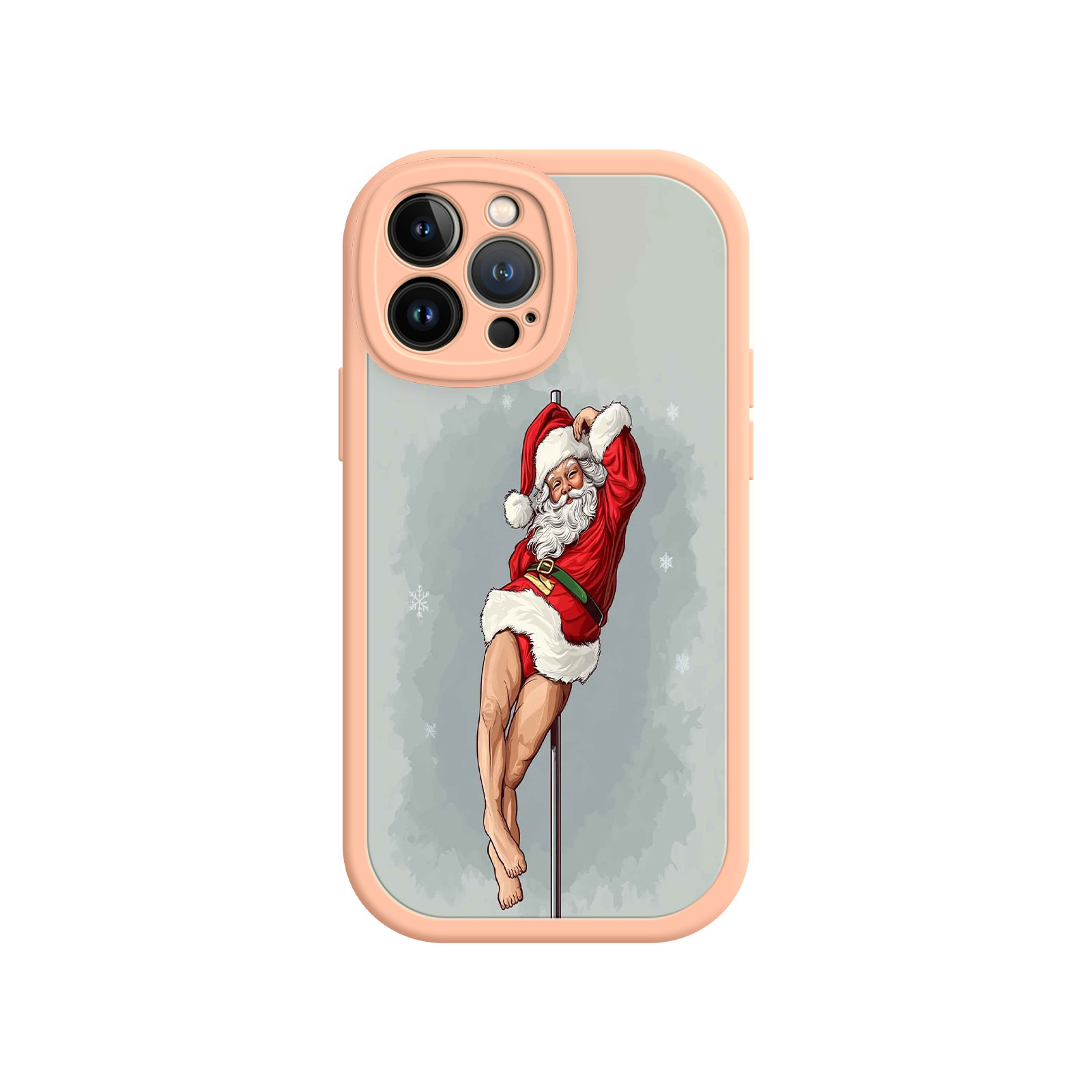 Pole Dancing Santa Claus iPhone 17 Case – Funny Christmas Art, Cheeky Holiday Design, Festive Adult Humor