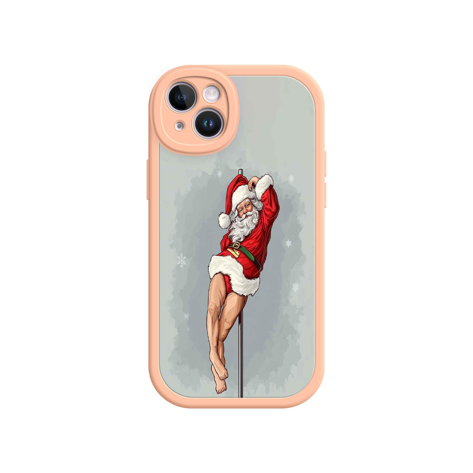 Pole Dancing Santa Claus iPhone 17 Case – Funny Christmas Art, Cheeky Holiday Design, Festive Adult Humor
