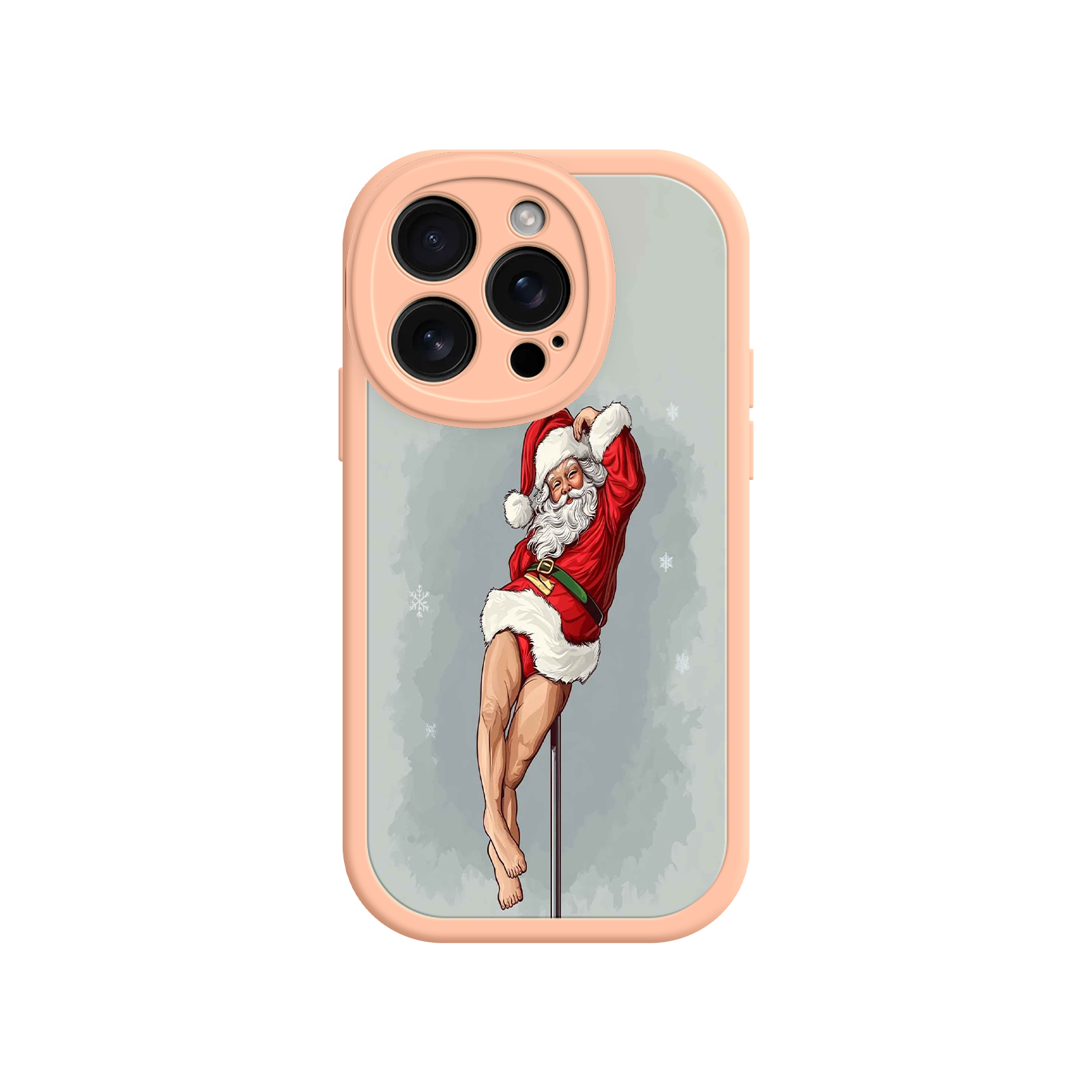 Pole Dancing Santa Claus iPhone 17 Case – Funny Christmas Art, Cheeky Holiday Design, Festive Adult Humor