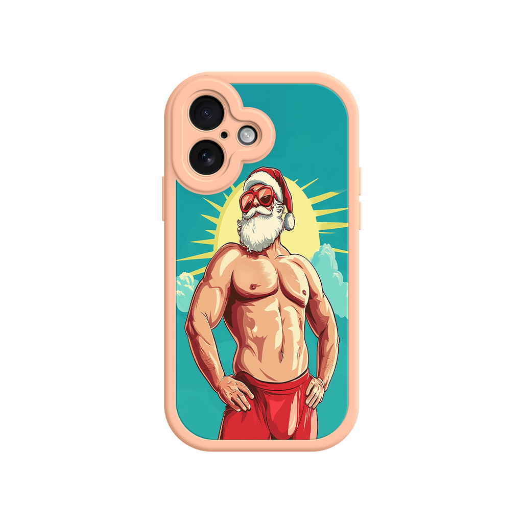 Funny Christmas phone case with bold illustration