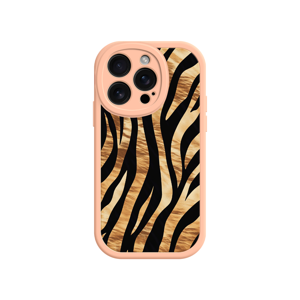Trendy iPhone case with tiger-inspired artwork