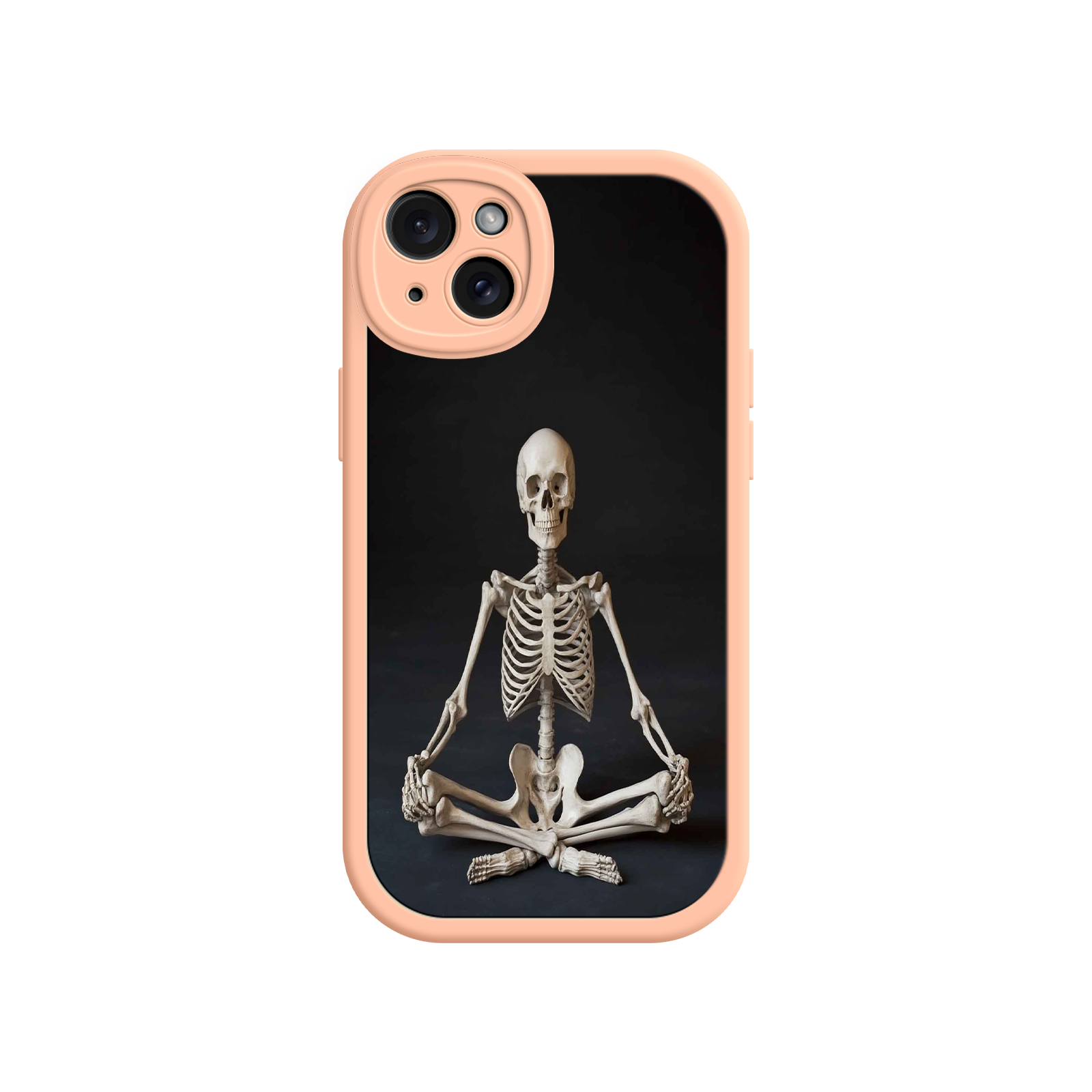Meditating Skeleton iPhone 17 Case – Gothic Skelly Yoga Art, Anatomical Design, Spiritual Aesthetic