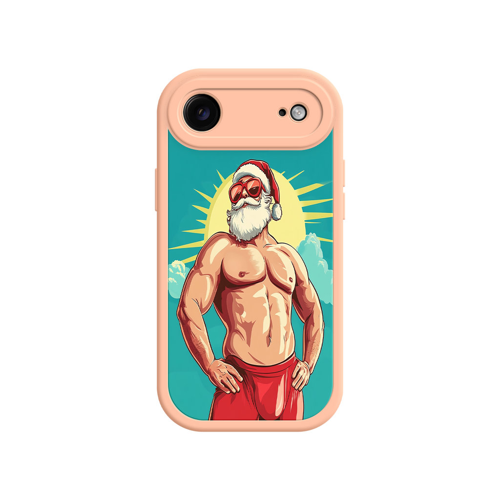 Santa Claus phone case with red pants and sky