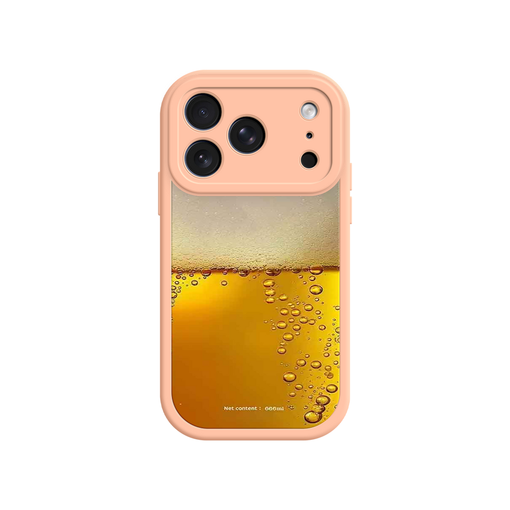Funny Beer Glass Phone Case – Realistic Foam Design, Novelty Gift for Beer Lovers
