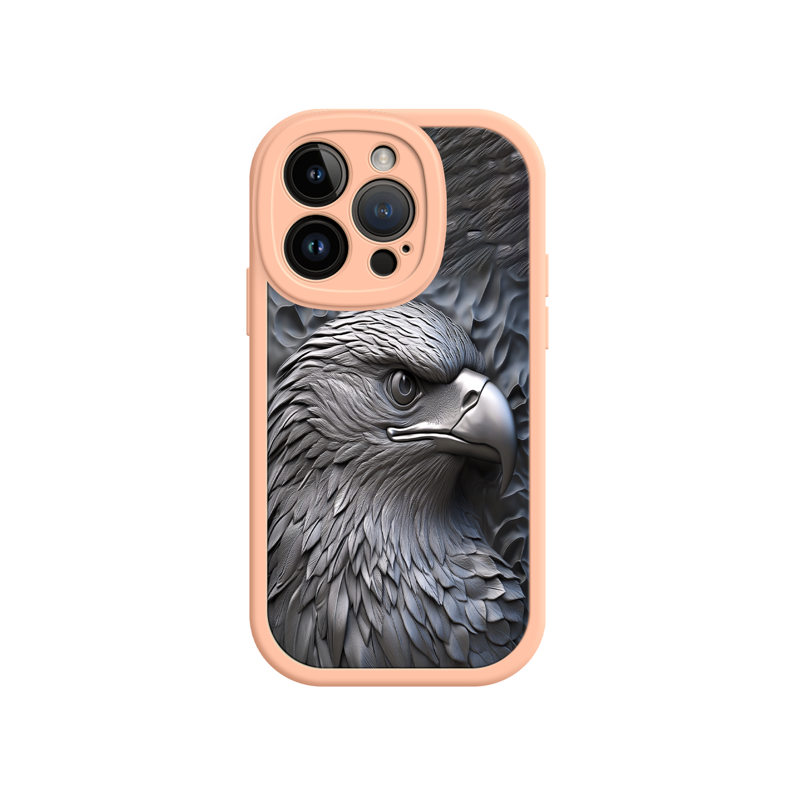 Embossed Eagle iPhone 17 Case – Grayscale 3D Design, Rugged Protective Cover, Symbol of Strength & Freedom