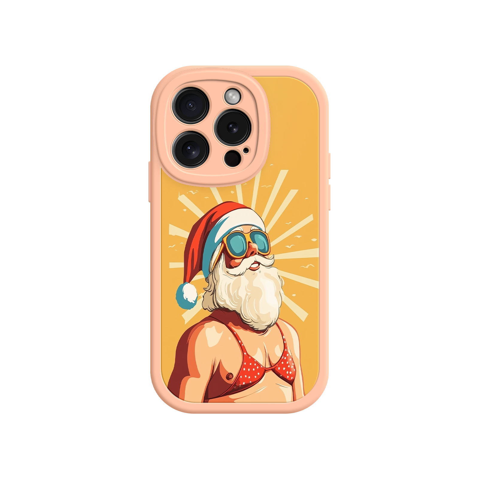 Santa Claus phone case with summer design for Shopify