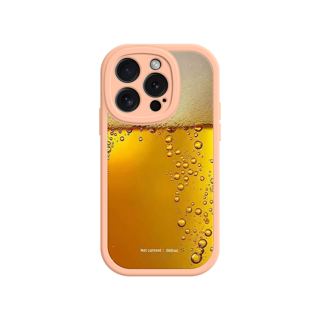 Funny Beer Glass Phone Case – Realistic Foam Design, Novelty Gift for Beer Lovers