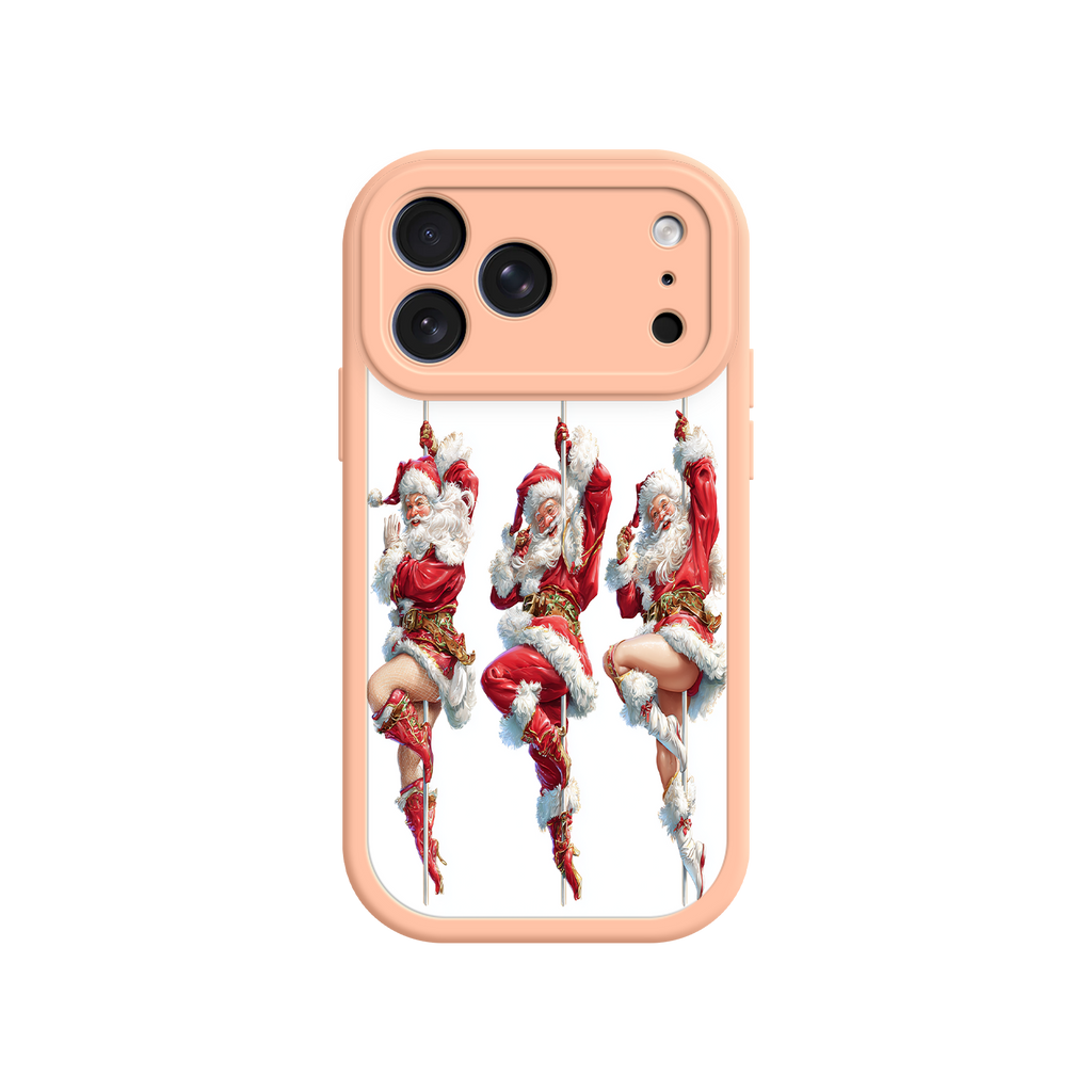 Retro phone case with Santa Claus dance illustration