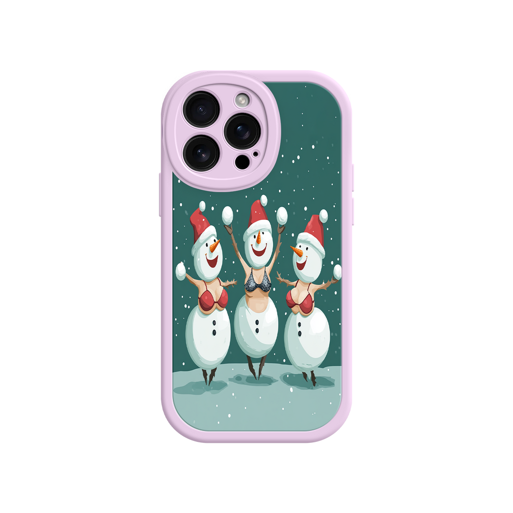 Festive Snowman iPhone 17 Case – Funny Christmas Art, Jolly Holiday Design, Soft Snowflakes