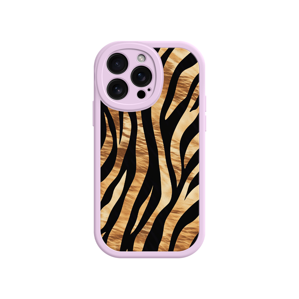 iPhone case with textured animal stripe design