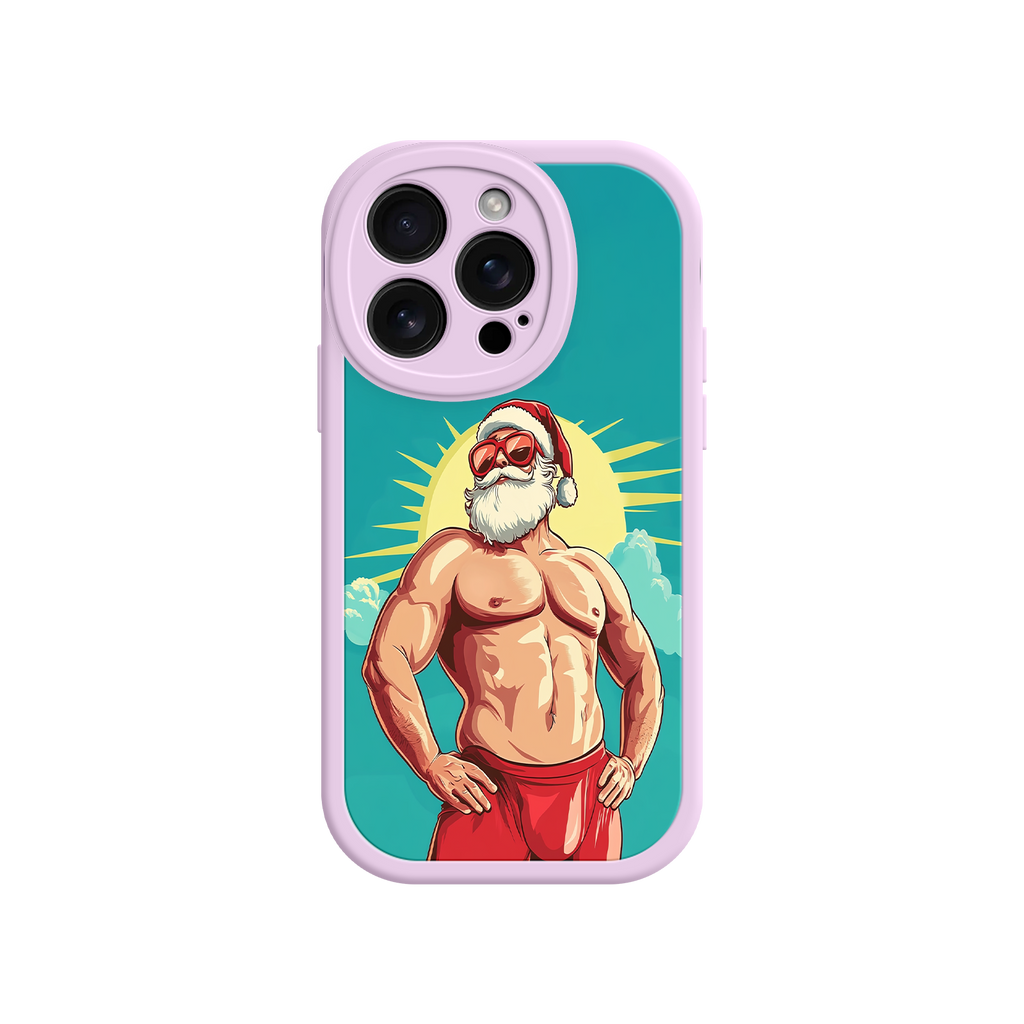 Santa phone case with confident holiday vibe
