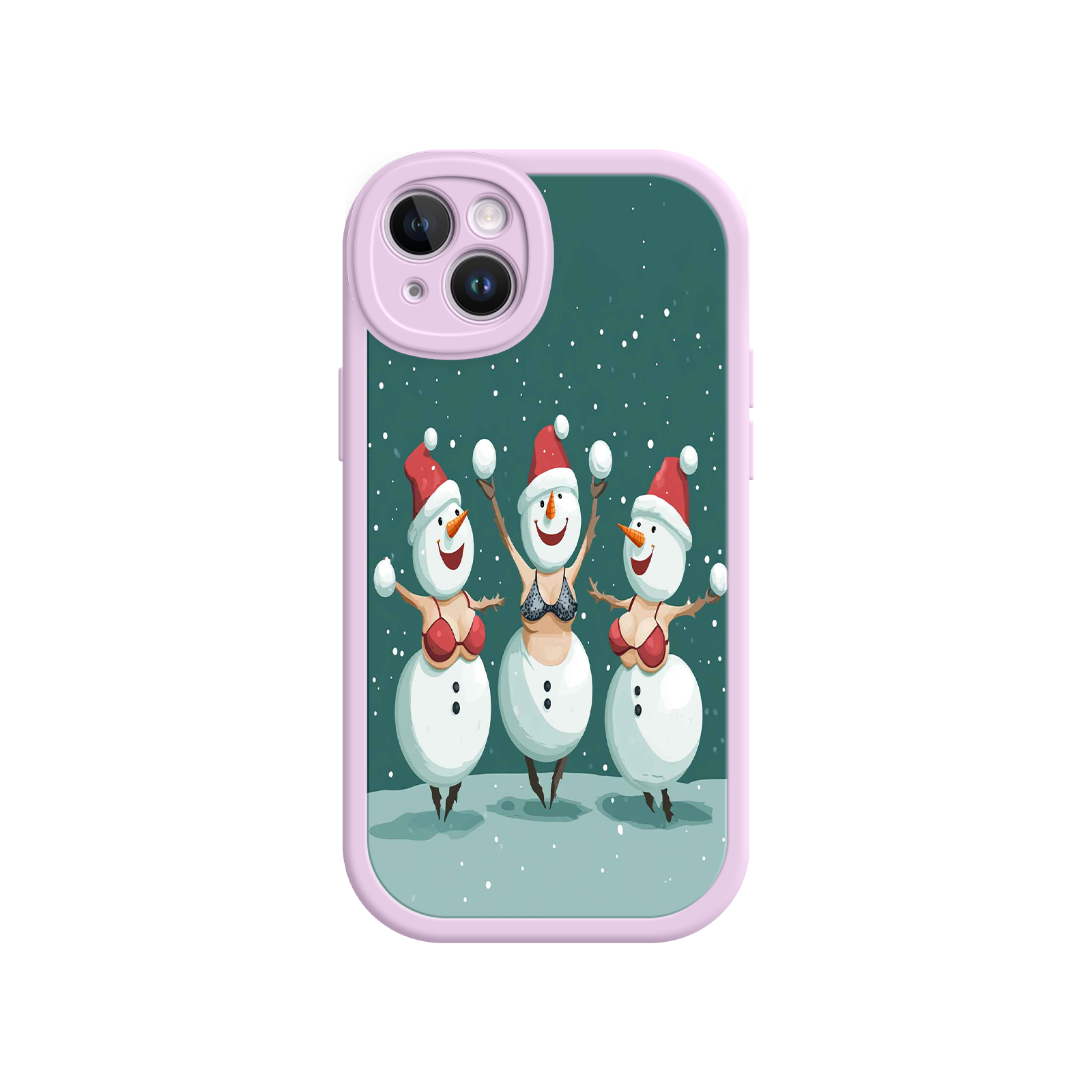 Festive Snowman iPhone 17 Case – Funny Christmas Art, Jolly Holiday Design, Soft Snowflakes