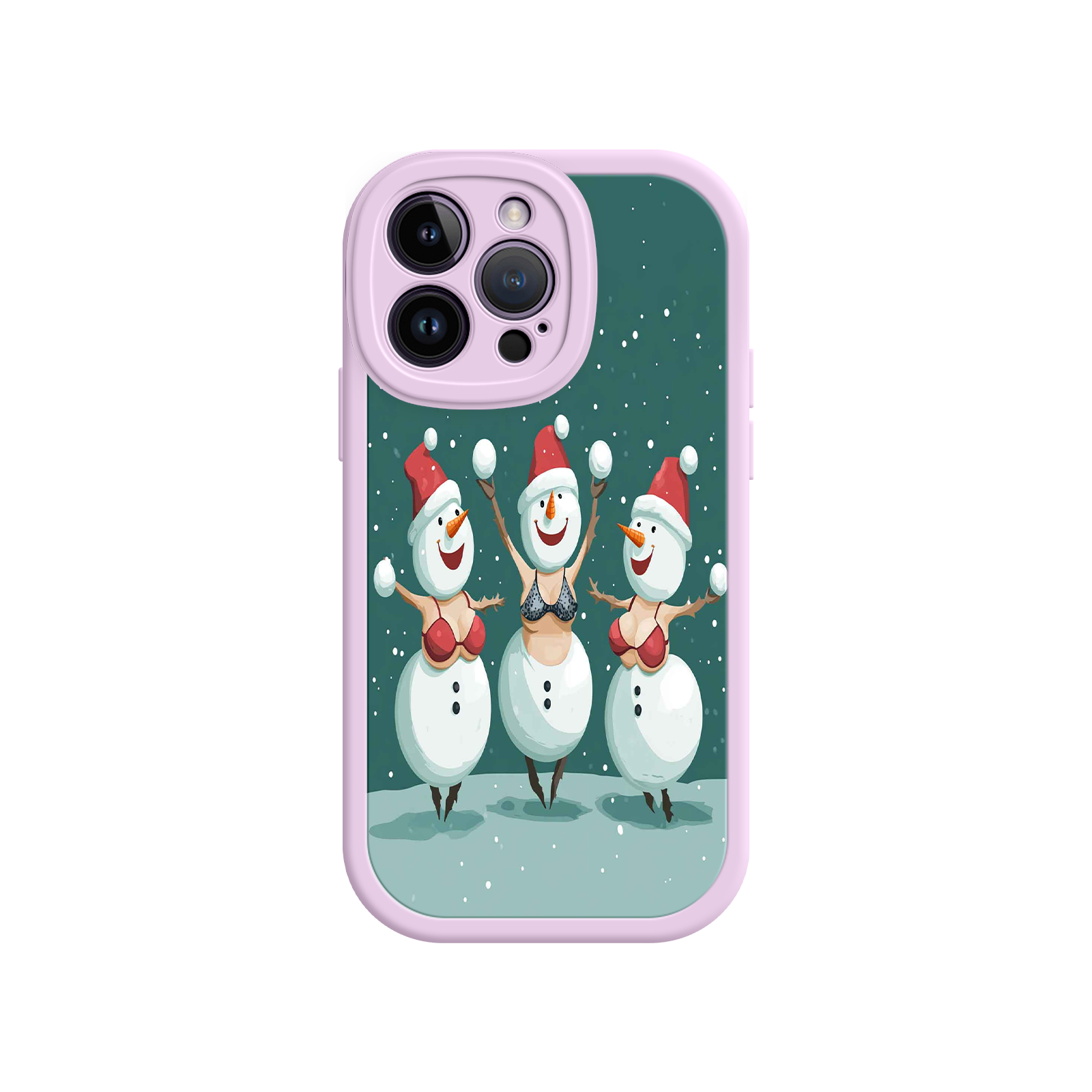 Festive Snowman iPhone 17 Case – Funny Christmas Art, Jolly Holiday Design, Soft Snowflakes