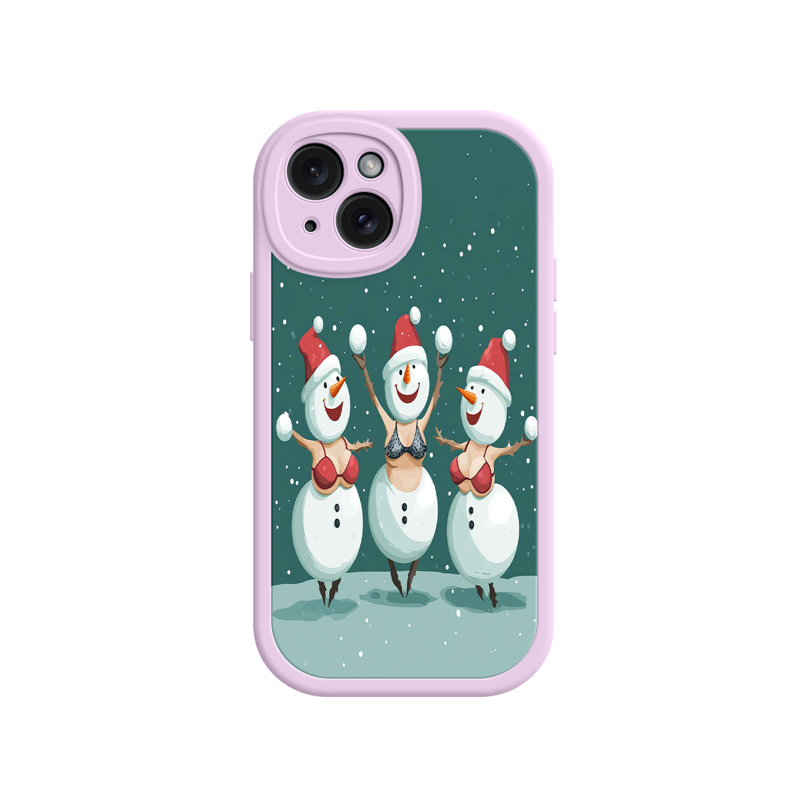 Festive Snowman iPhone 17 Case – Funny Christmas Art, Jolly Holiday Design, Soft Snowflakes
