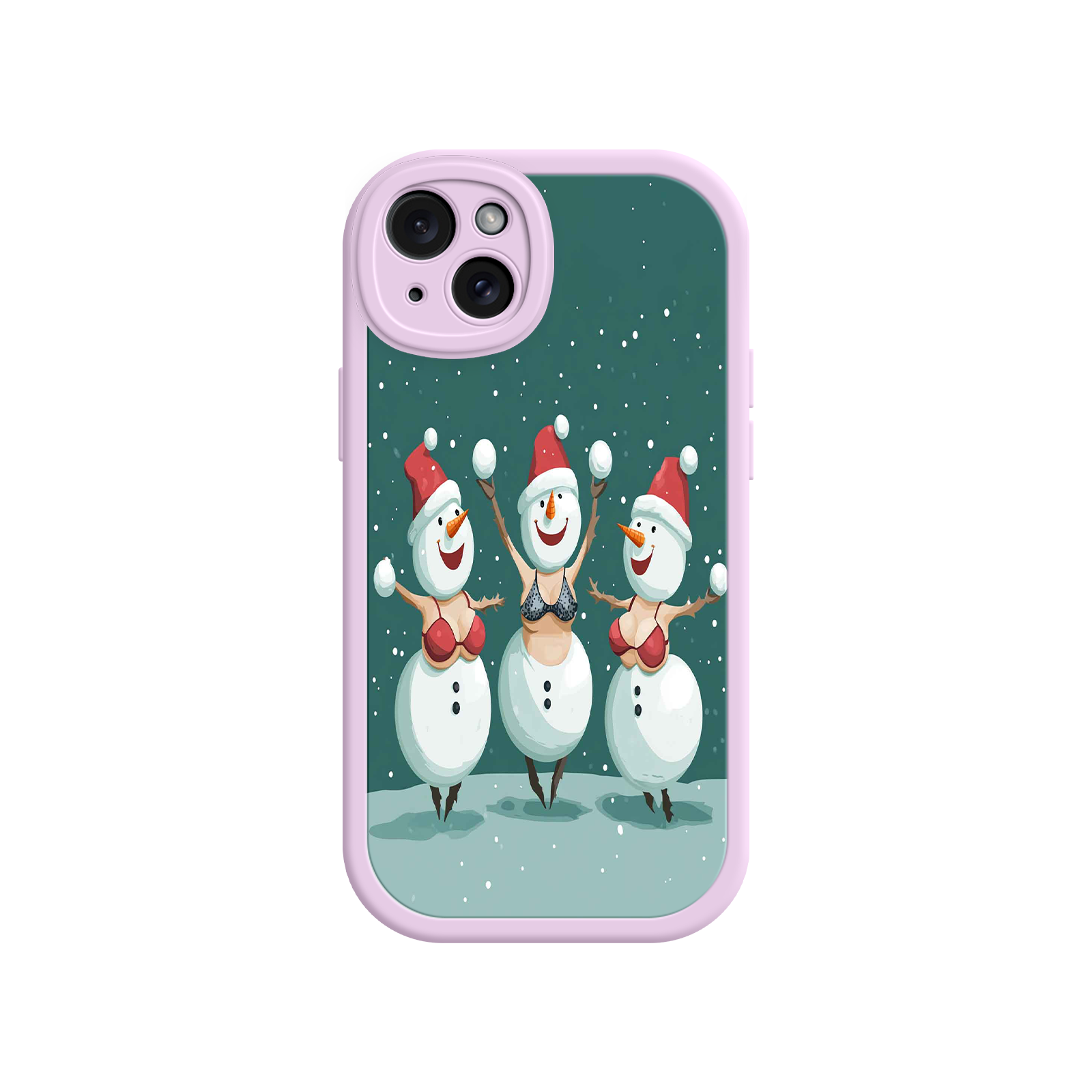 Festive Snowman iPhone 17 Case – Funny Christmas Art, Jolly Holiday Design, Soft Snowflakes