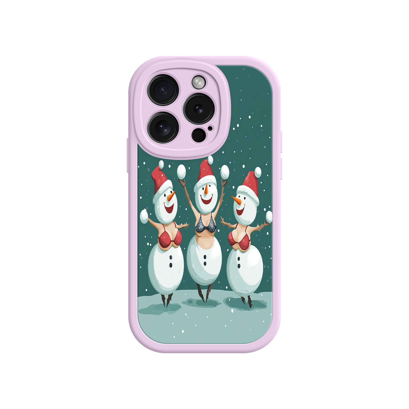 Festive Snowman iPhone 17 Case – Funny Christmas Art, Jolly Holiday Design, Soft Snowflakes