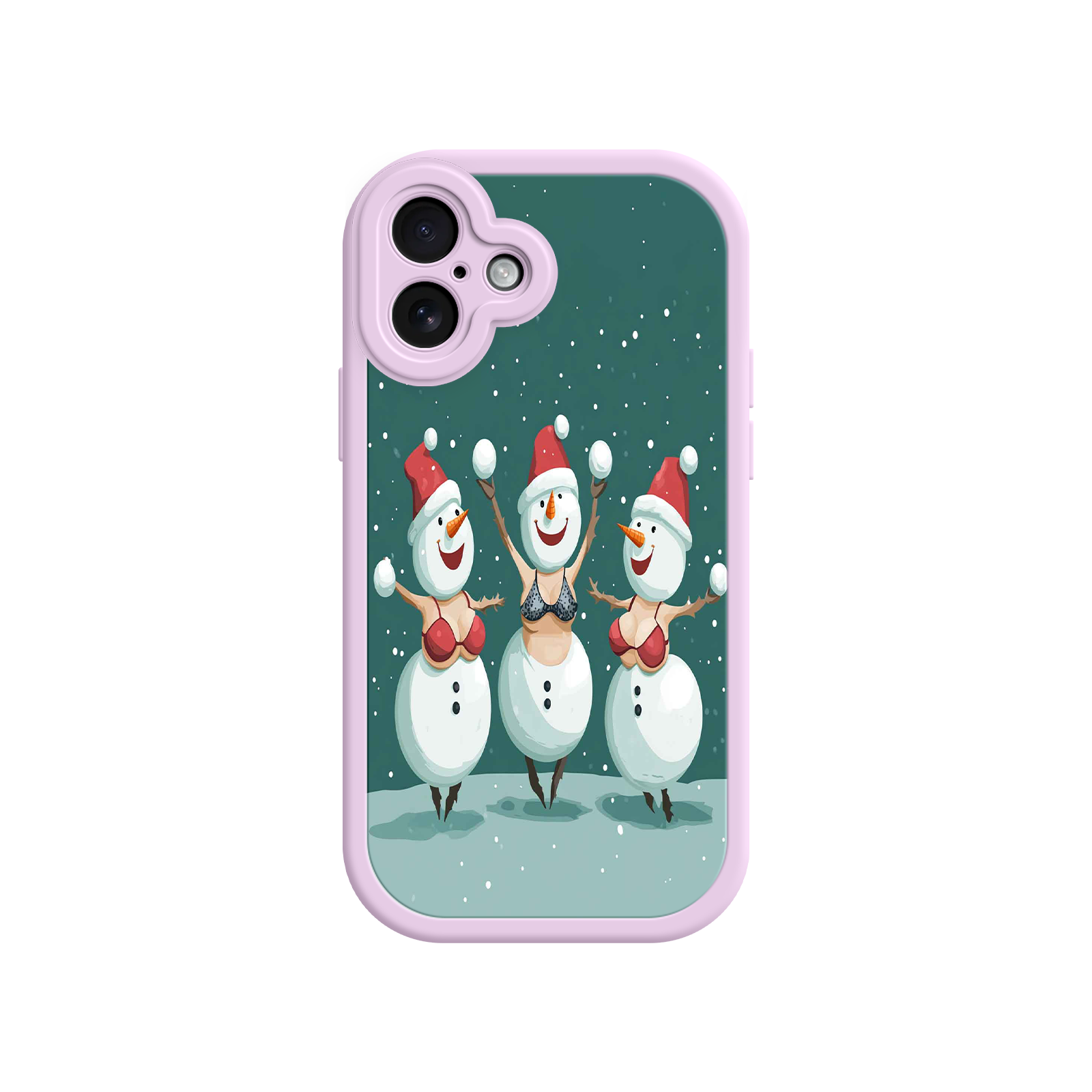 Festive Snowman iPhone 17 Case – Funny Christmas Art, Jolly Holiday Design, Soft Snowflakes