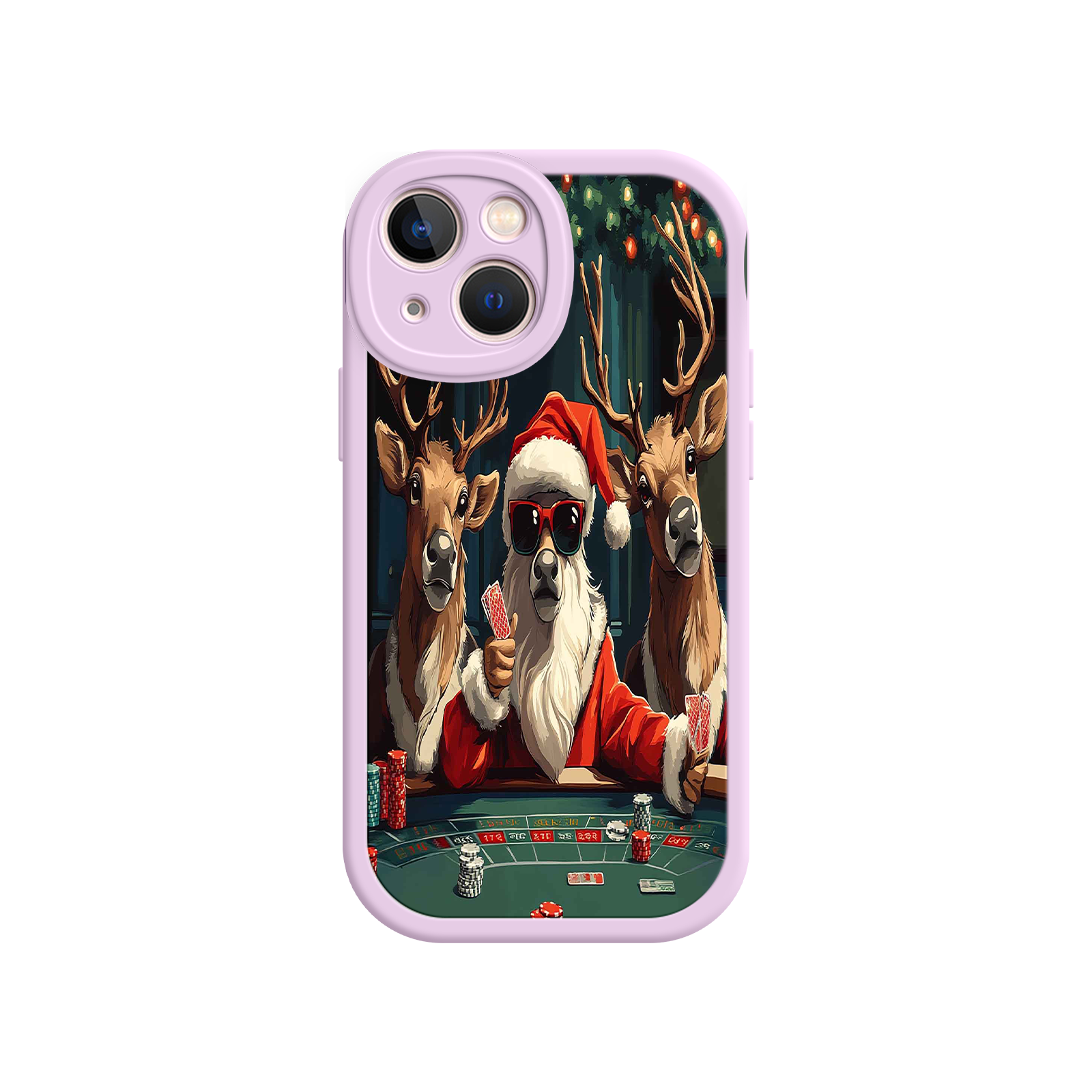 Santa Claus Poker iPhone 17 Case – Funny Christmas Design, Holiday Pet Humor, Reindeer Game Night
