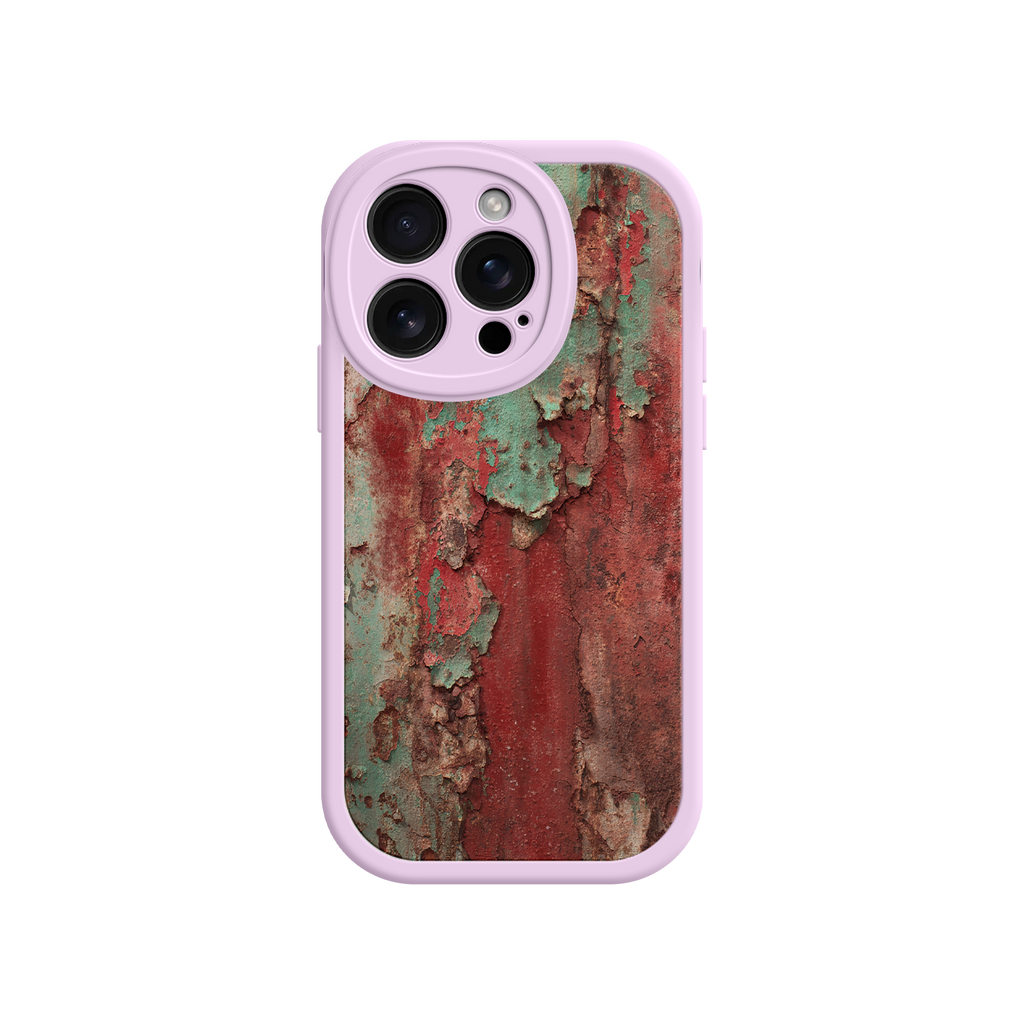 Industrial-style iPhone case with aged paint details