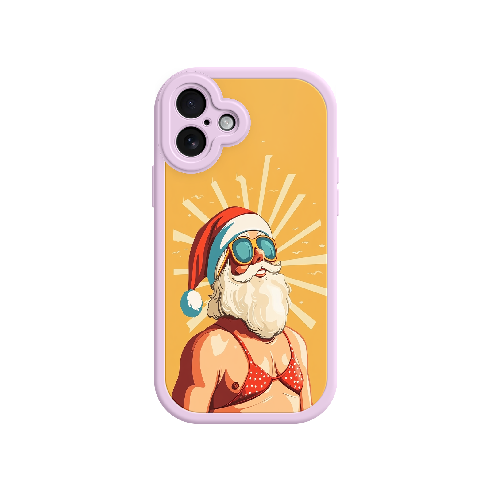 Retro-style Santa phone case with summer twist