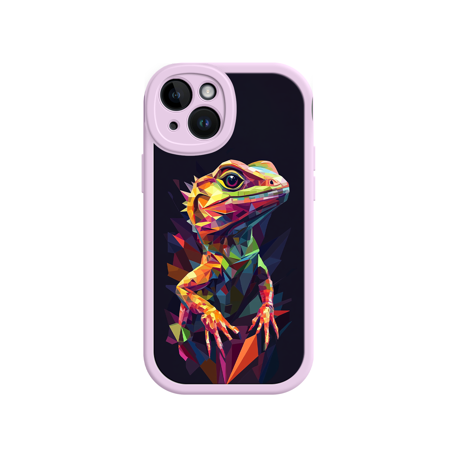 Geometric Lizard iPhone 17 Case – Colorful Polygon Art, Protective Animal Print Cover, Bold Reptile Design