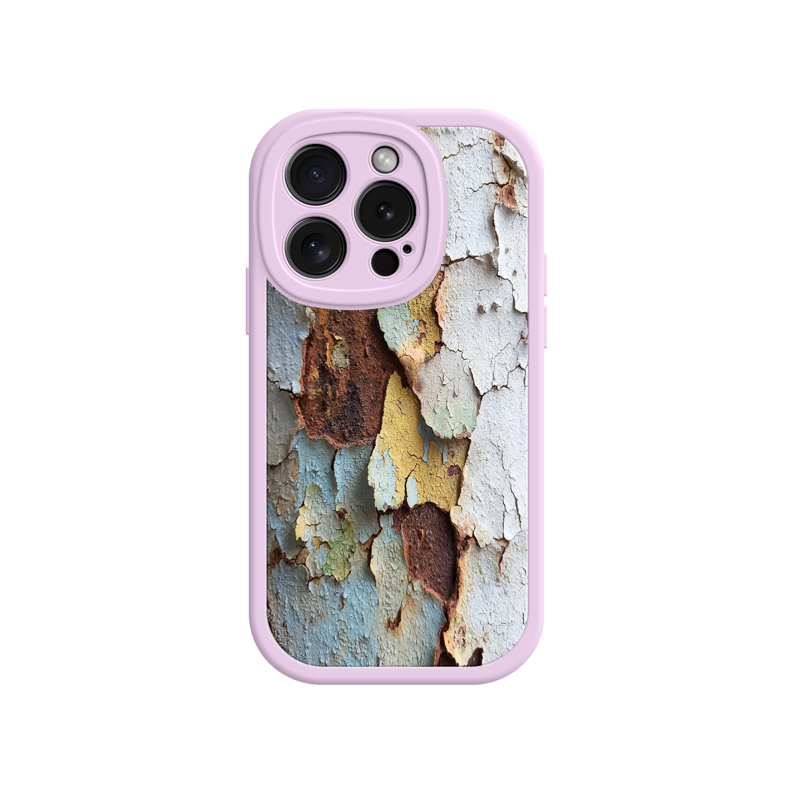 Peeling paint phone case with photogenic design