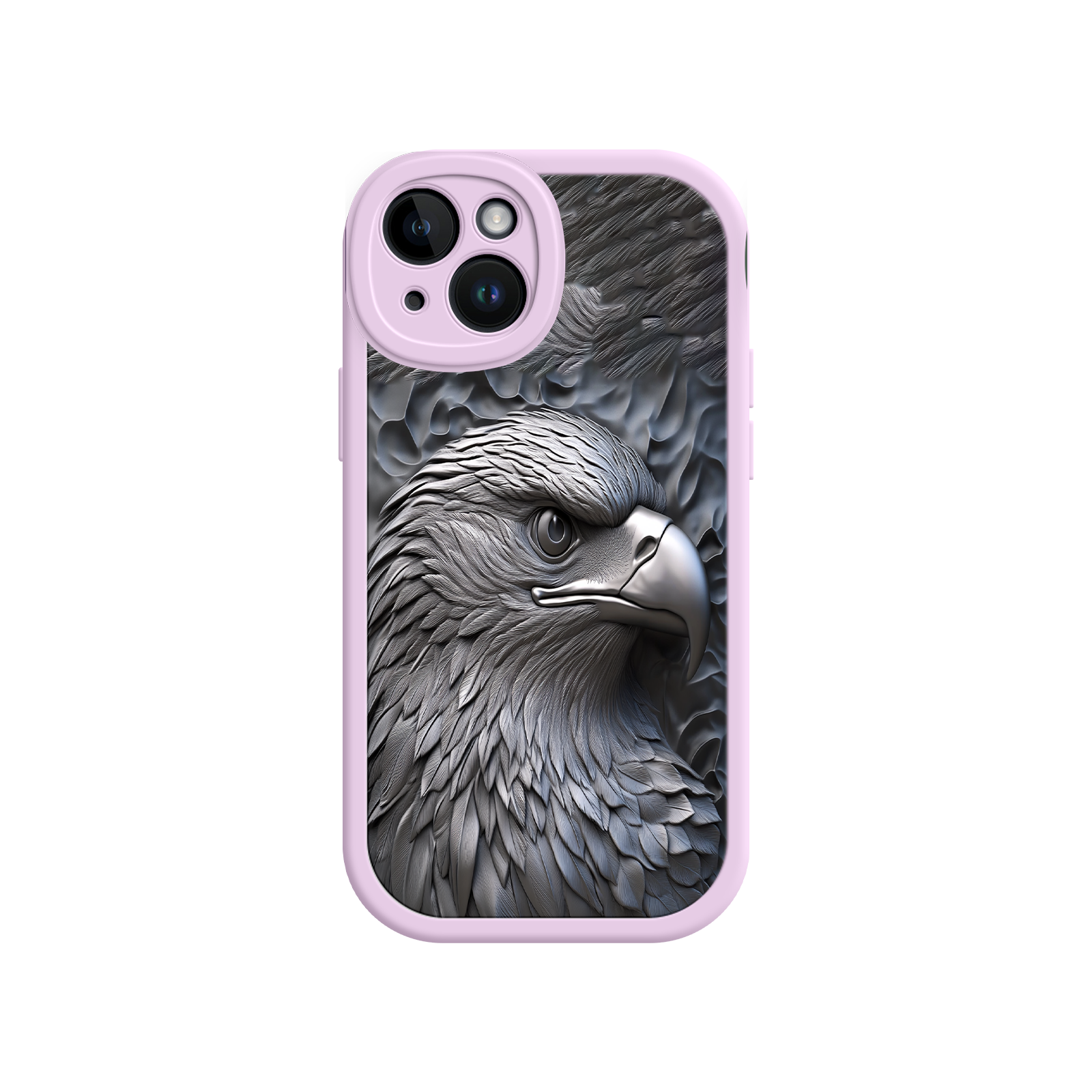 Embossed Eagle iPhone 17 Case – Grayscale 3D Design, Rugged Protective Cover, Symbol of Strength & Freedom