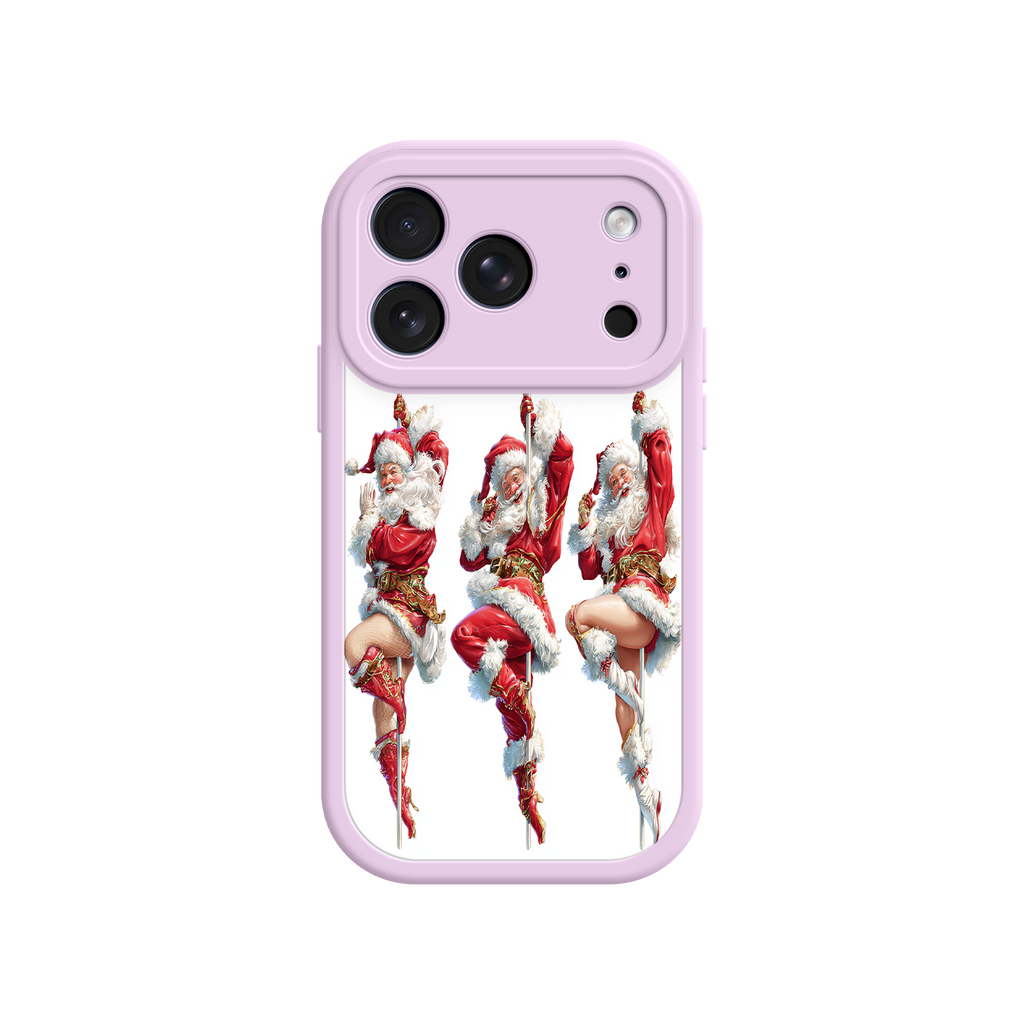 iPhone case with retro Santa performance art