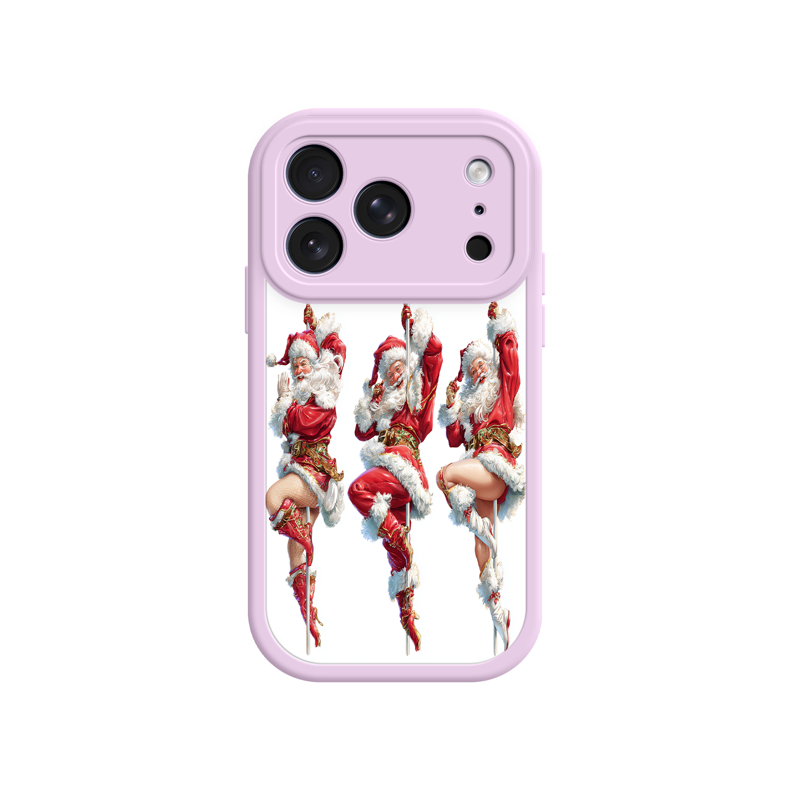 Santa dancer phone case with pin-up style artwork