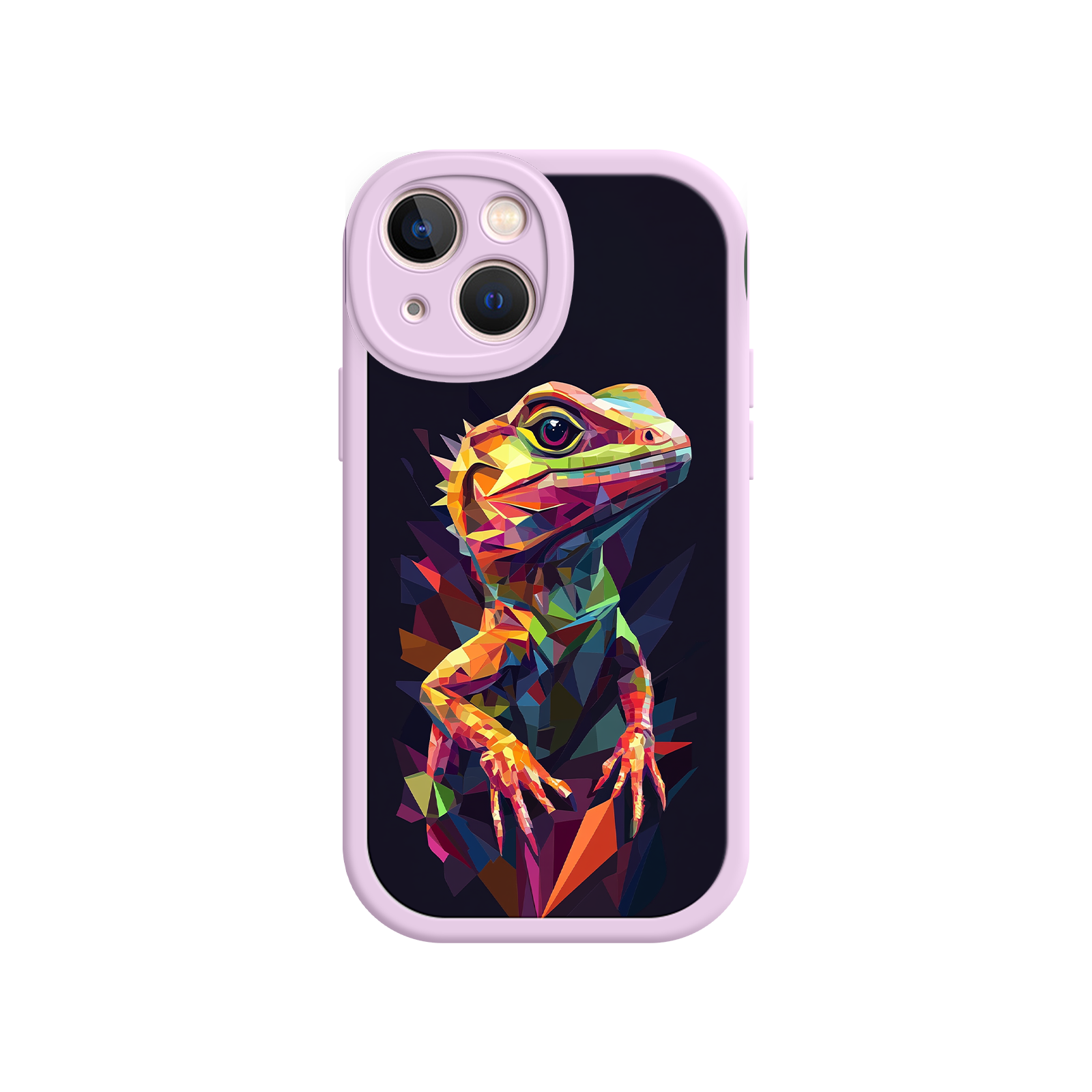 Geometric Lizard iPhone 17 Case – Colorful Polygon Art, Protective Animal Print Cover, Bold Reptile Design