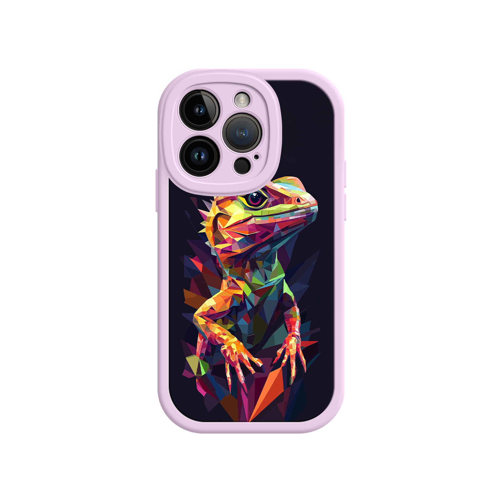Geometric Lizard iPhone 17 Case – Colorful Polygon Art, Protective Animal Print Cover, Bold Reptile Design