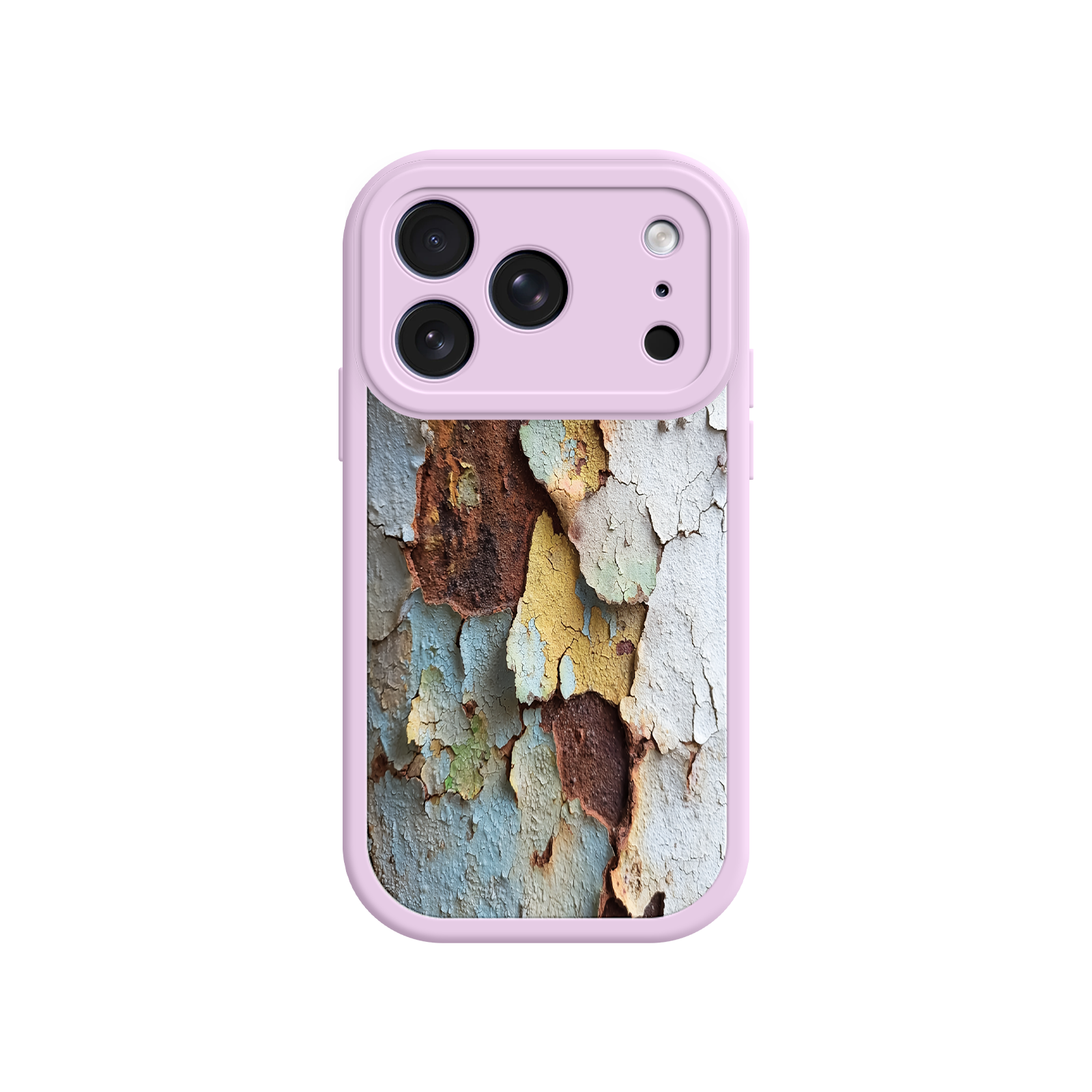 Unique phone case with aged surface artwork