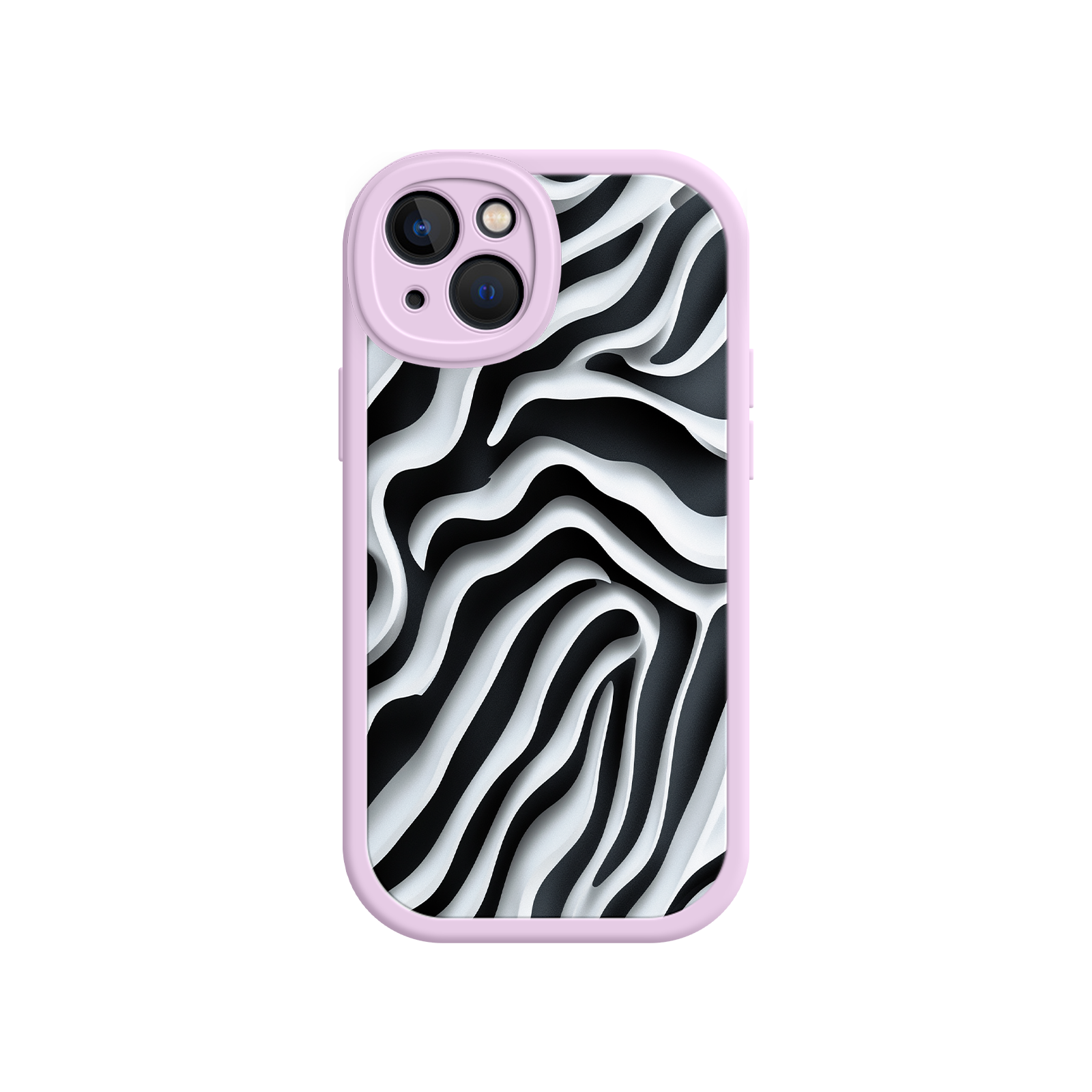 Zebra Pattern iPhone 17 Case – Black & White Protective Cover for iPhone 16 Pro / Max