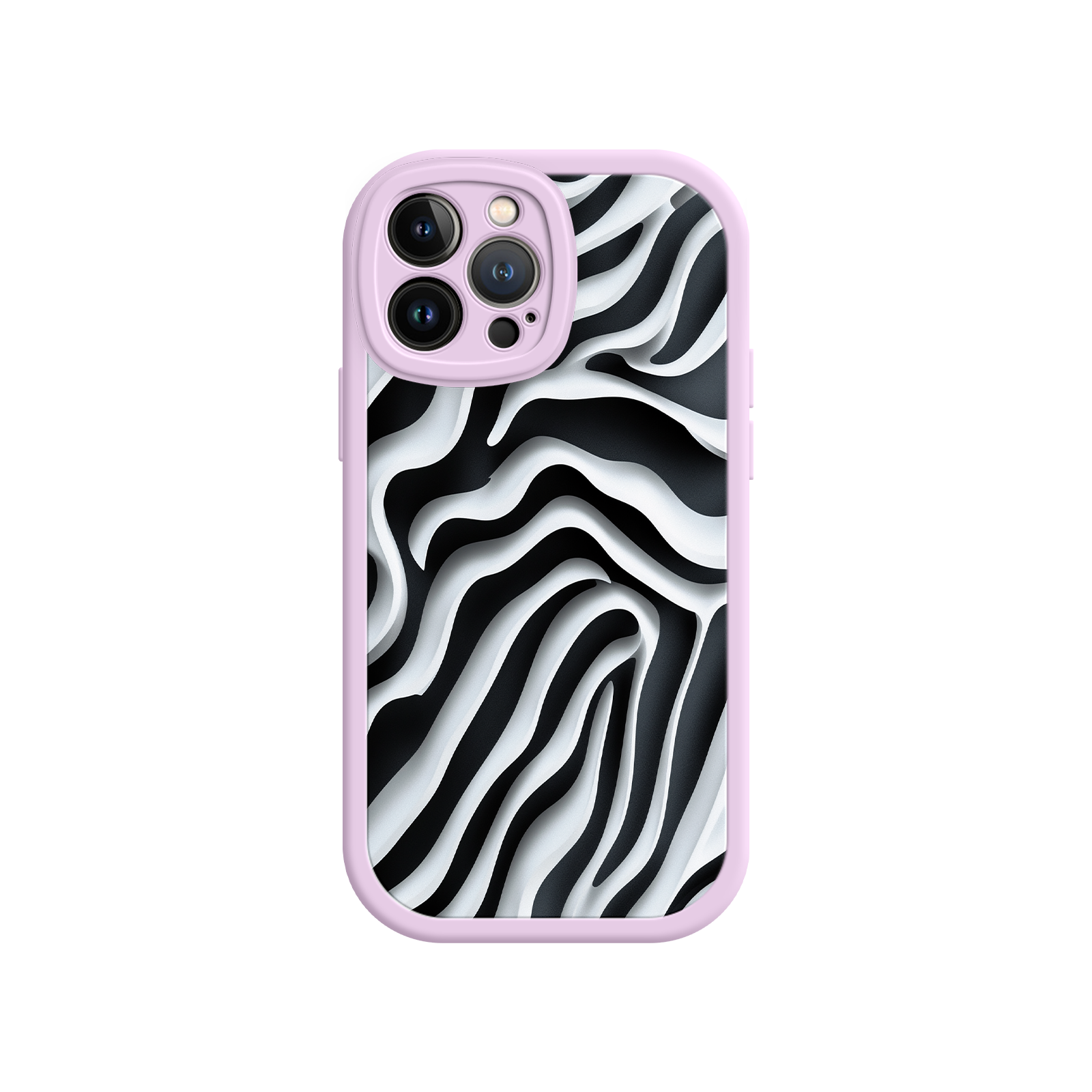 Zebra Pattern iPhone 17 Case – Black & White Protective Cover for iPhone 16 Pro / Max