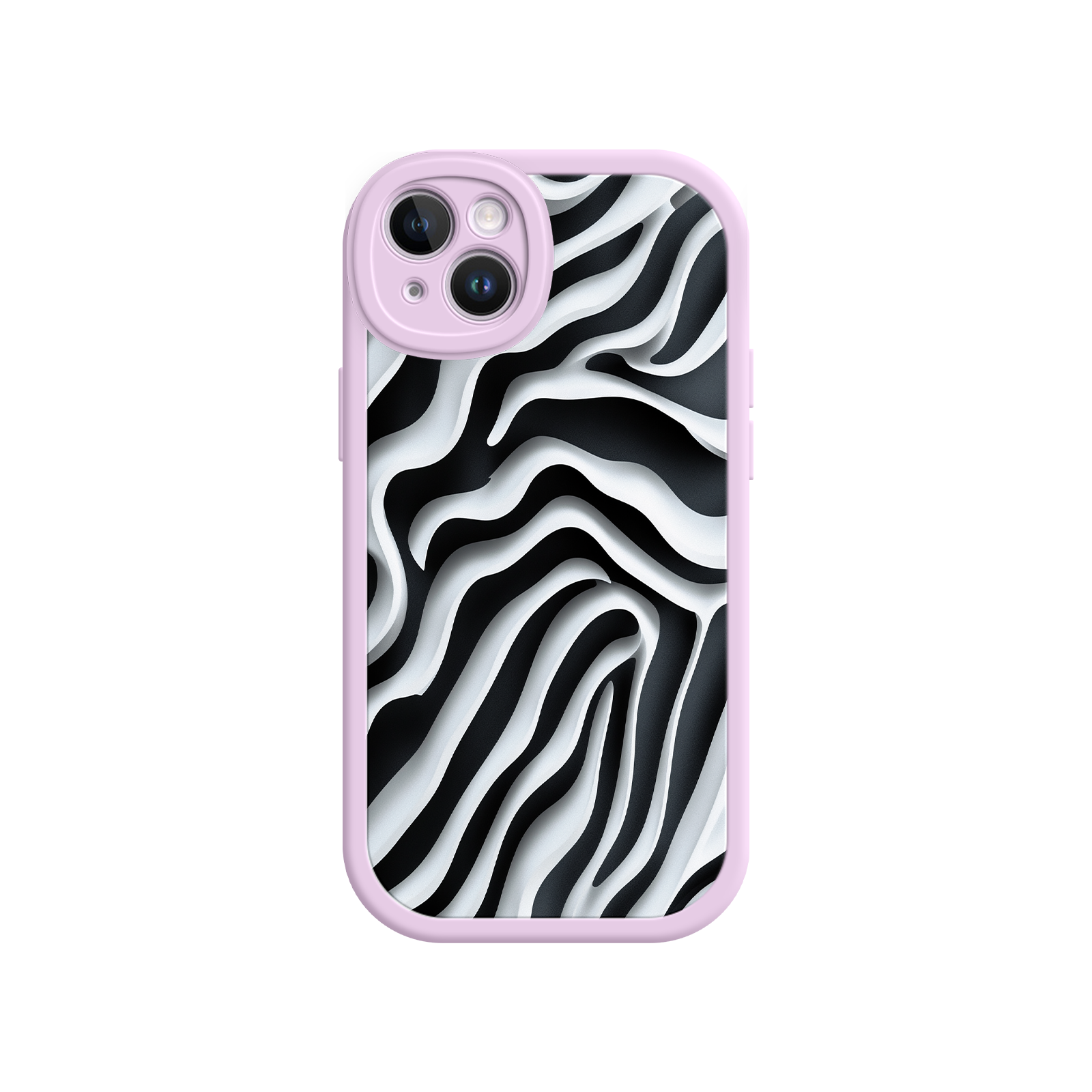 Zebra Pattern iPhone 17 Case – Black & White Protective Cover for iPhone 16 Pro / Max