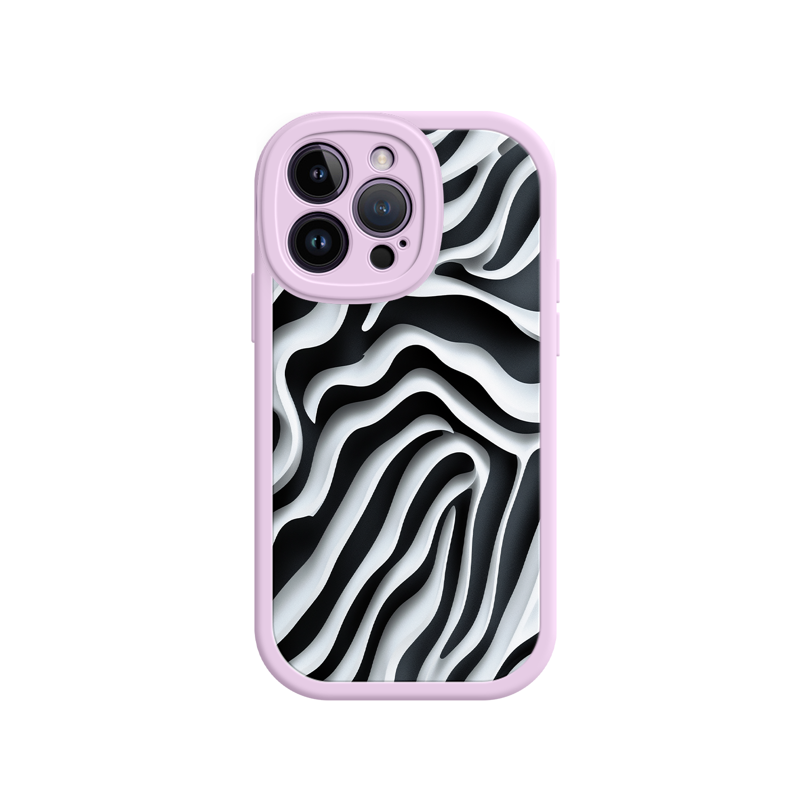 Zebra Pattern iPhone 17 Case – Black & White Protective Cover for iPhone 16 Pro / Max