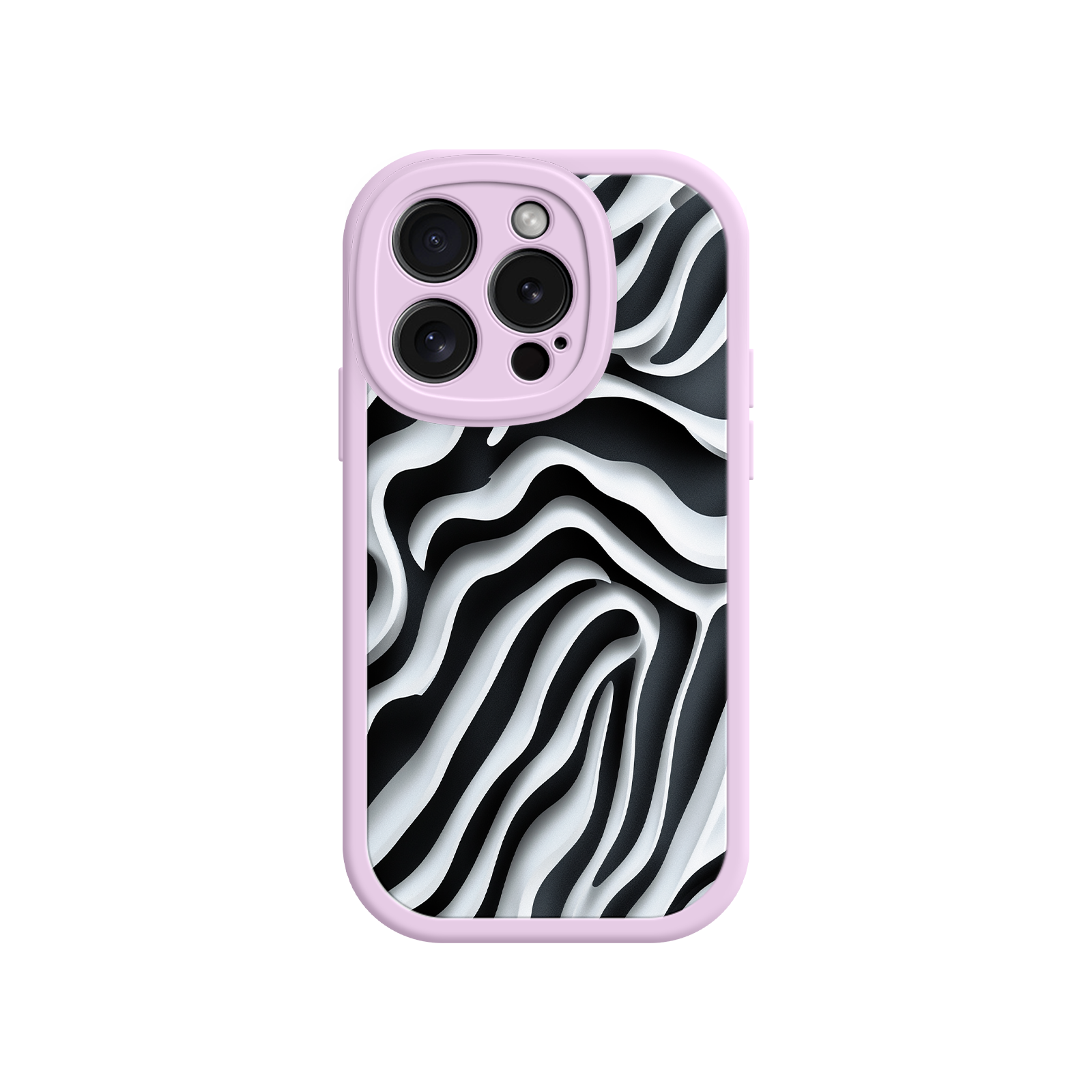 Zebra Pattern iPhone 17 Case – Black & White Protective Cover for iPhone 16 Pro / Max