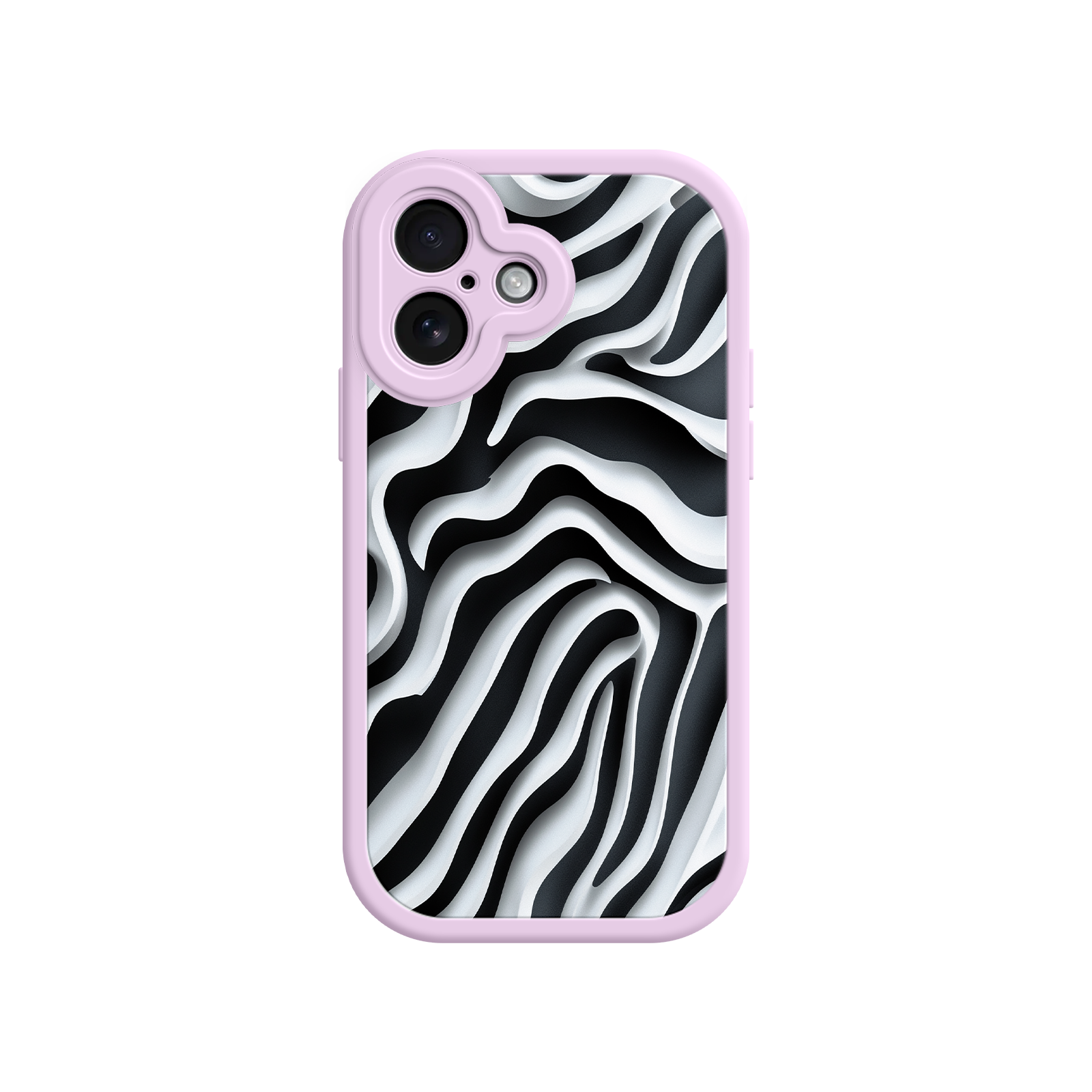 Zebra Pattern iPhone 17 Case – Black & White Protective Cover for iPhone 16 Pro / Max