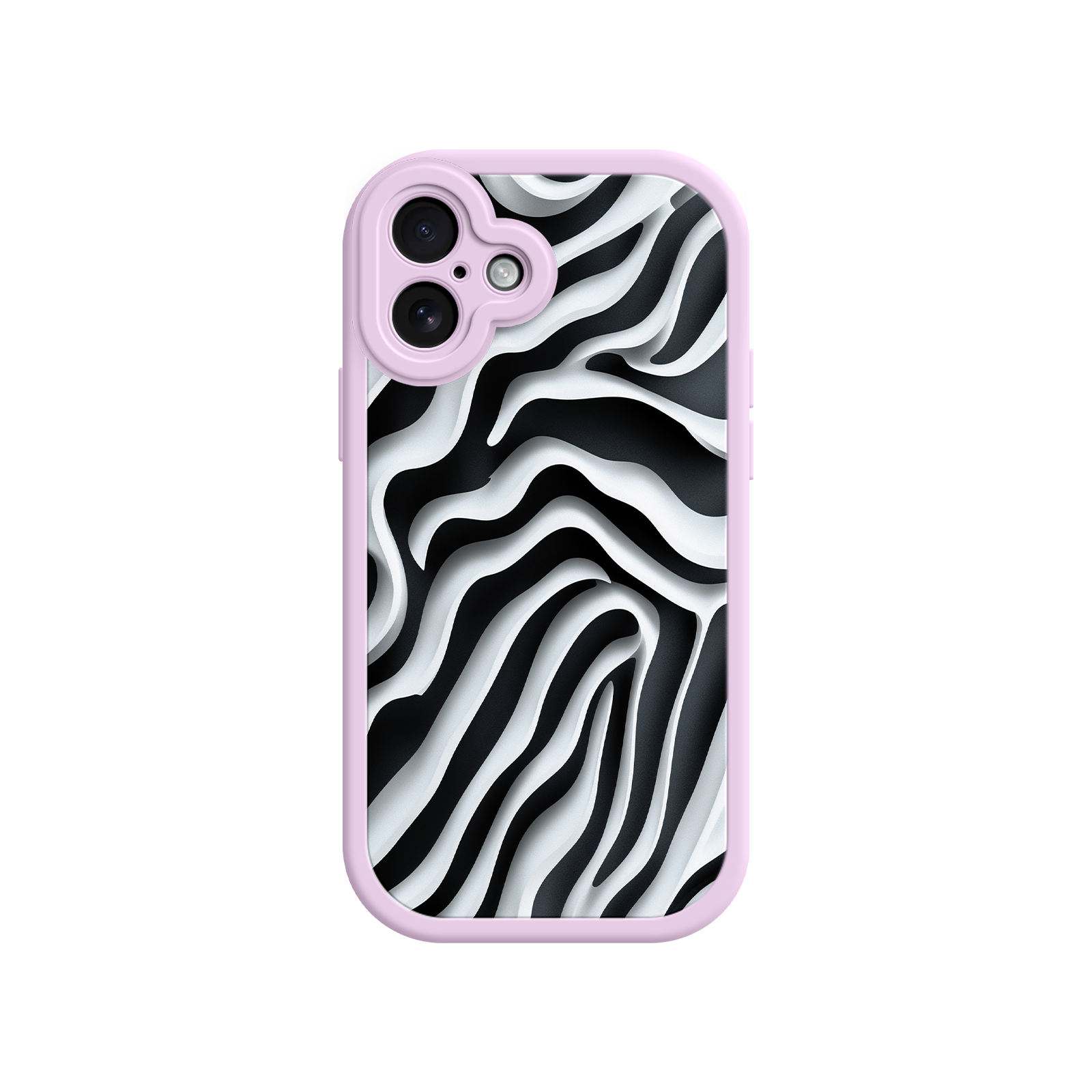 Zebra Pattern iPhone 17 Case – Black & White Protective Cover for iPhone 16 Pro / Max