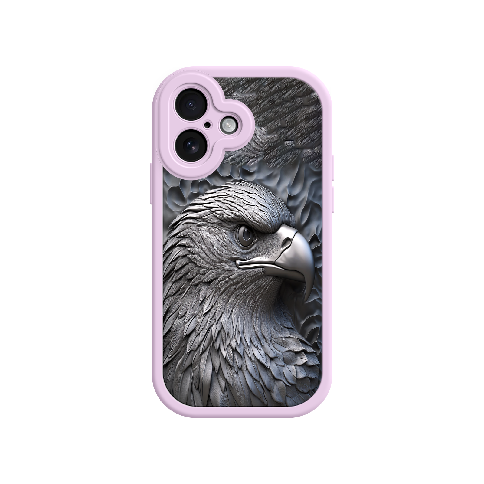 Embossed Eagle iPhone 17 Case – Grayscale 3D Design, Rugged Protective Cover, Symbol of Strength & Freedom