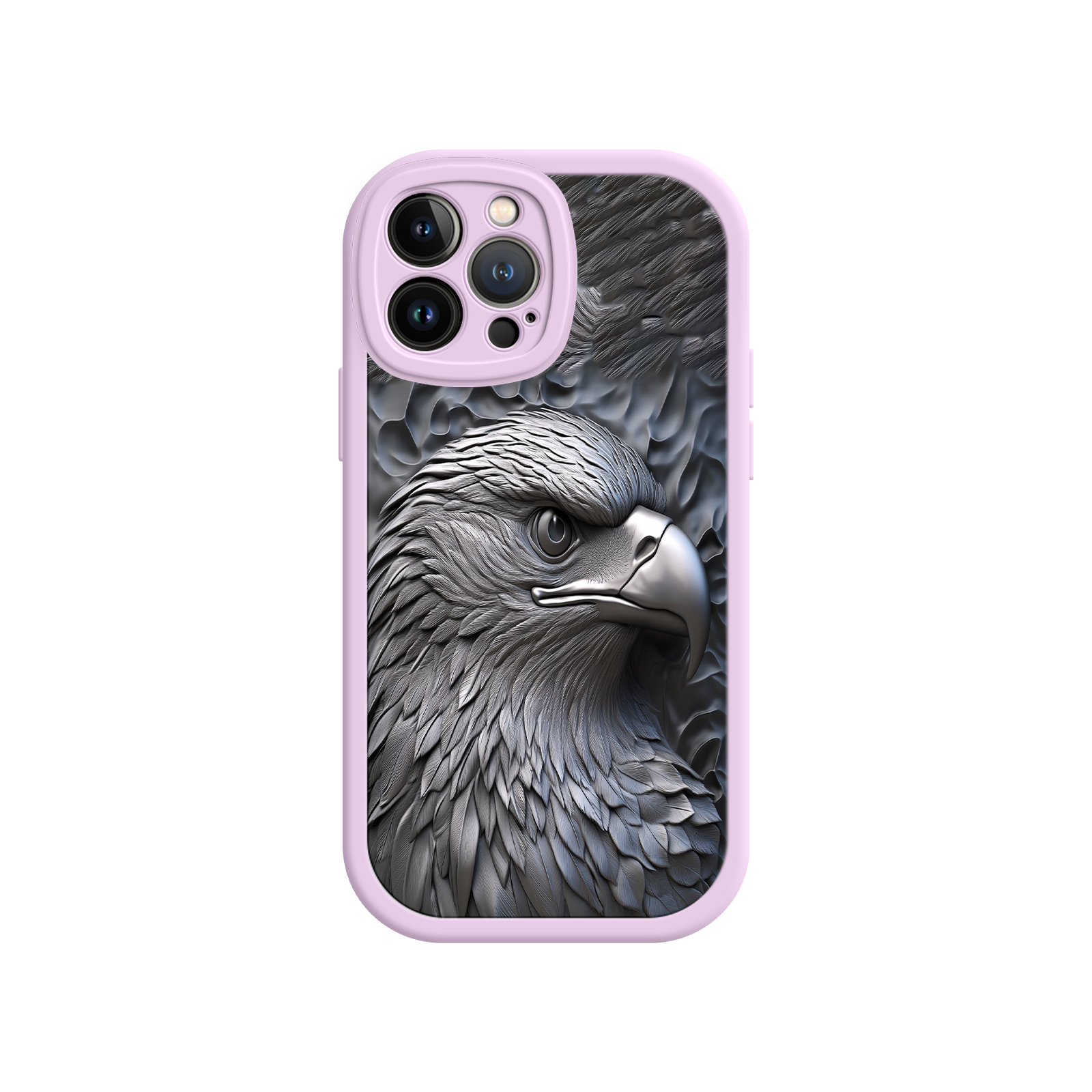 Embossed Eagle iPhone 17 Case – Grayscale 3D Design, Rugged Protective Cover, Symbol of Strength & Freedom