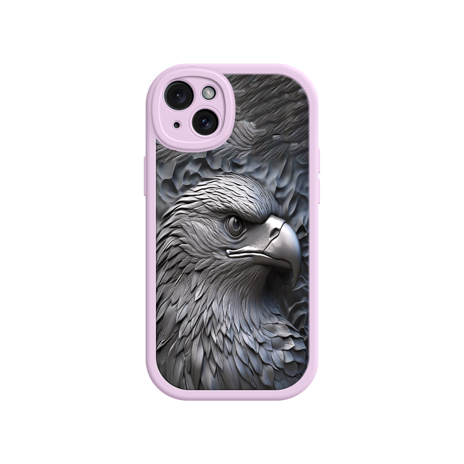 Embossed Eagle iPhone 17 Case – Grayscale 3D Design, Rugged Protective Cover, Symbol of Strength & Freedom