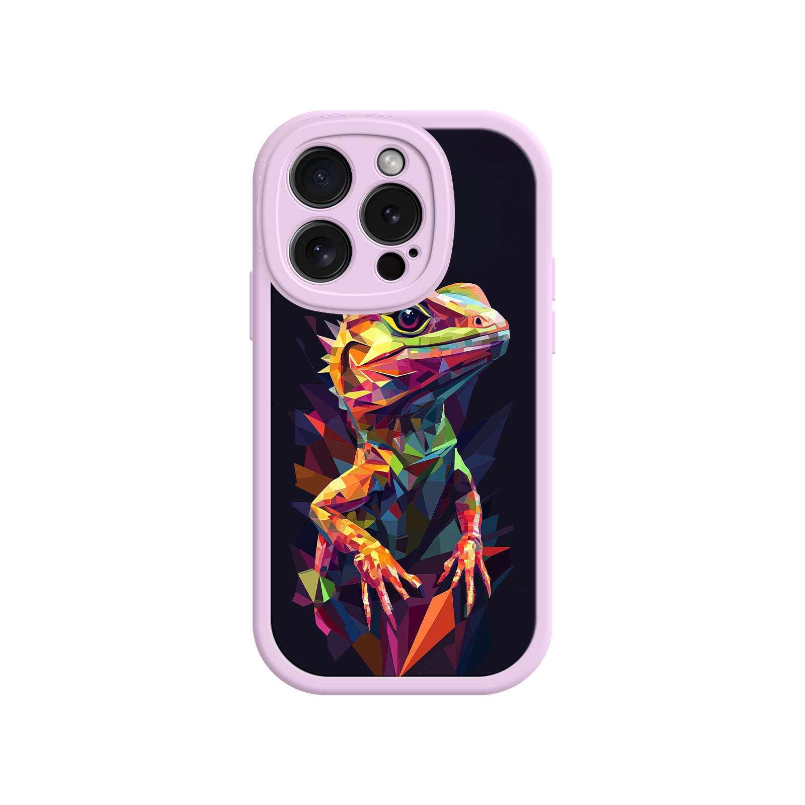 Geometric Lizard iPhone 17 Case – Colorful Polygon Art, Protective Animal Print Cover, Bold Reptile Design