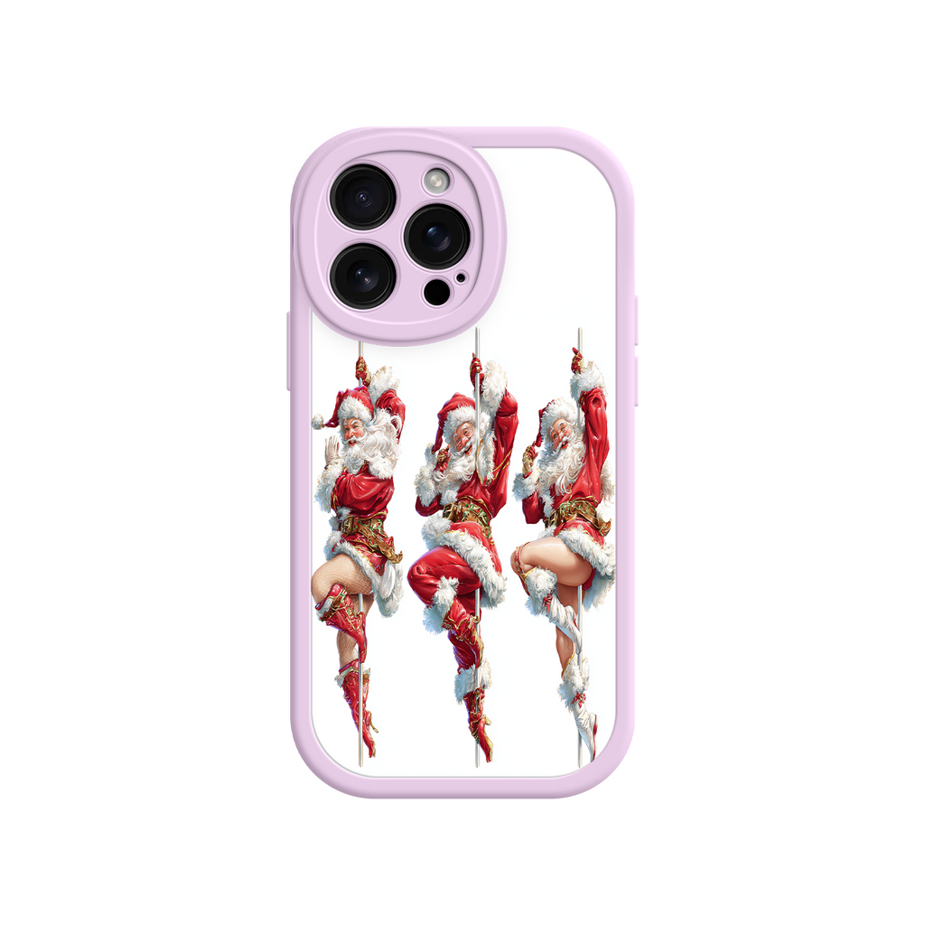 Holiday iPhone case with vintage cheer illustration