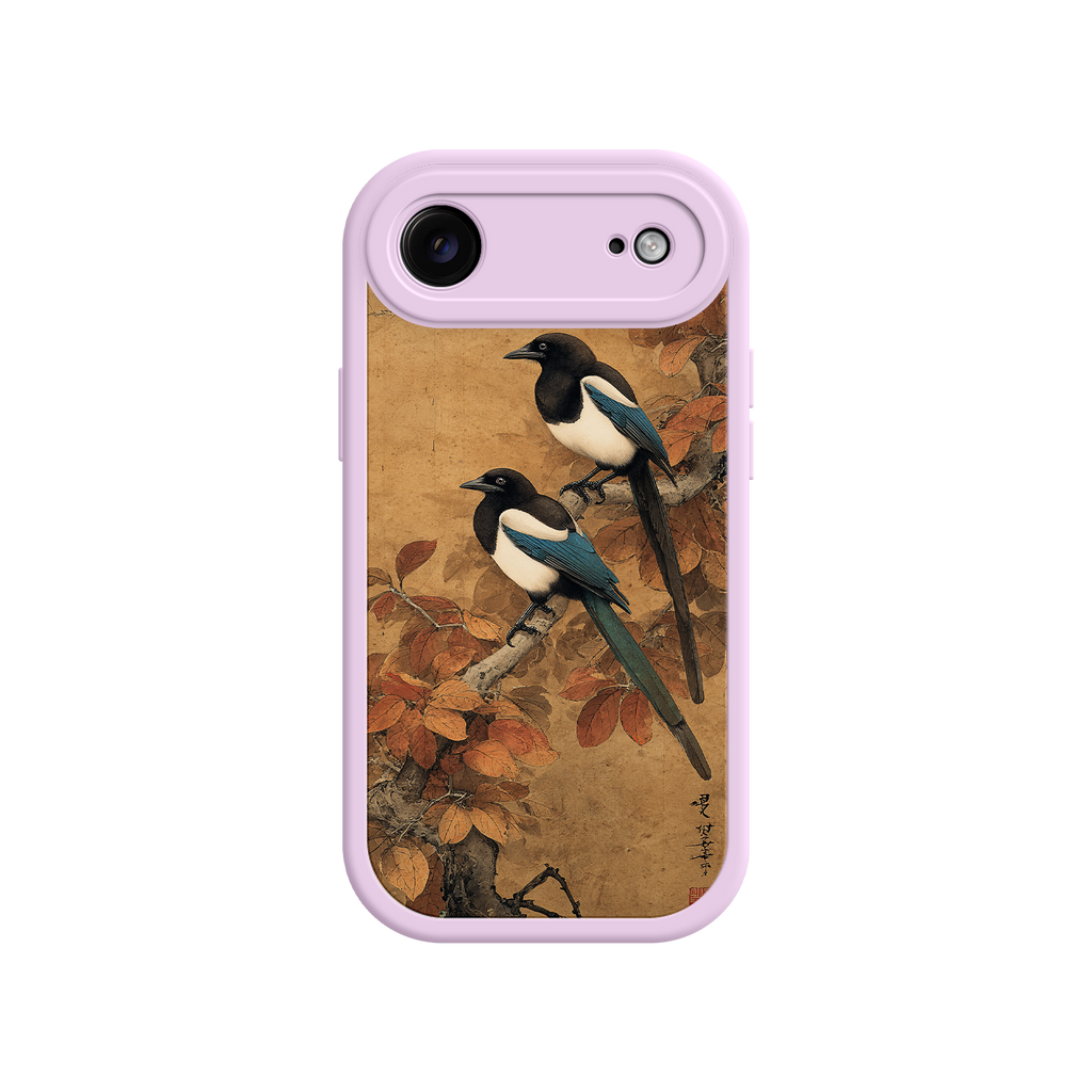 Elegant iPhone case with parchment-style background