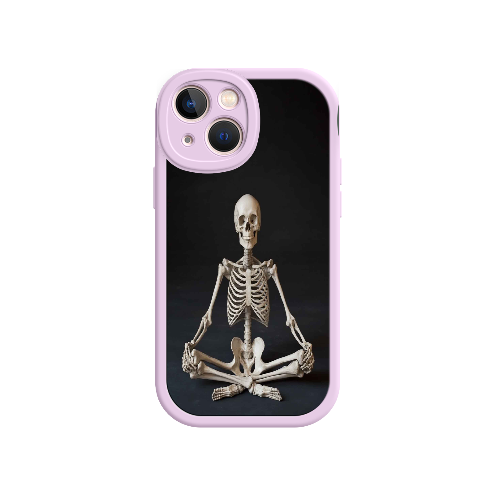 Meditating Skeleton iPhone 17 Case – Gothic Skelly Yoga Art, Anatomical Design, Spiritual Aesthetic