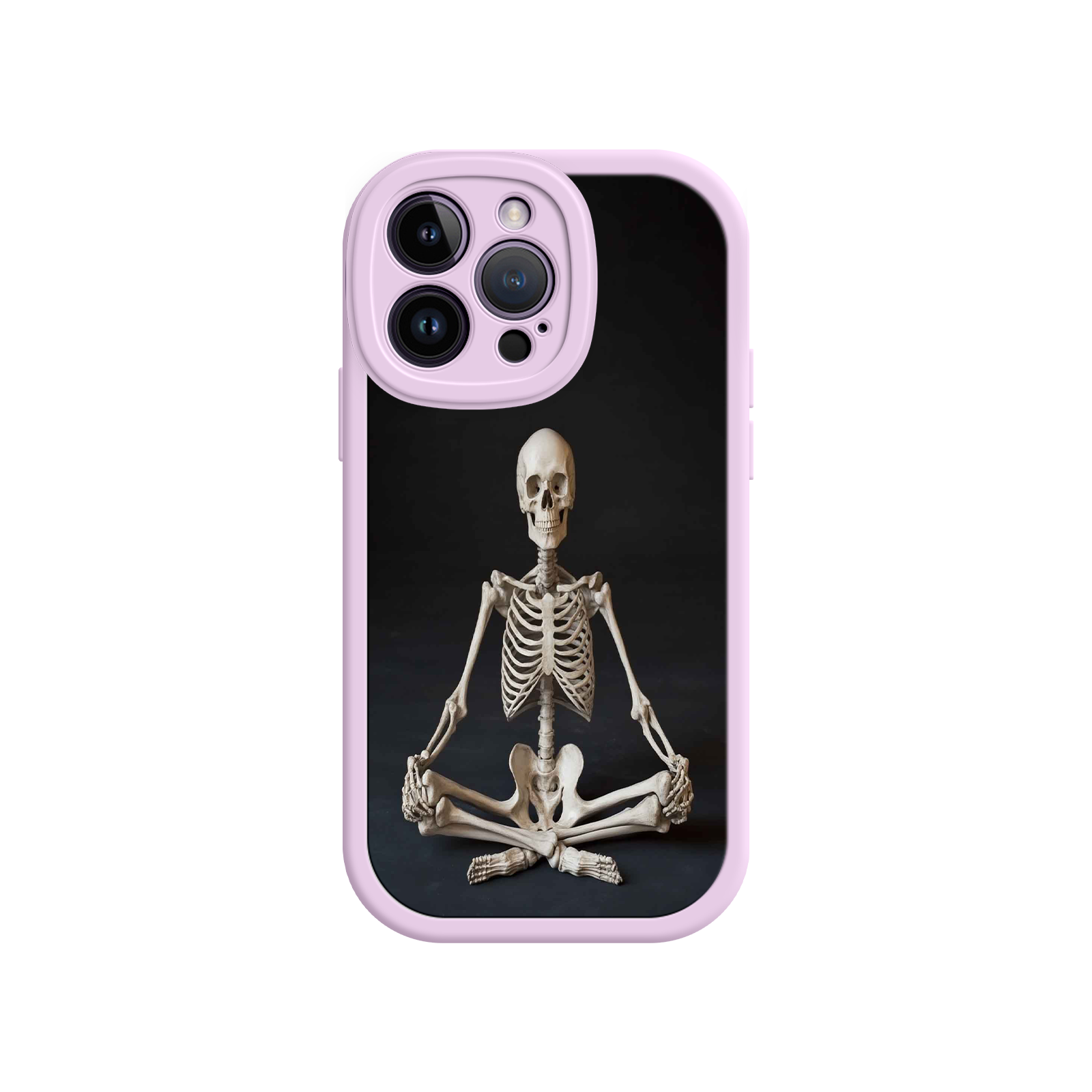 Meditating Skeleton iPhone 17 Case – Gothic Skelly Yoga Art, Anatomical Design, Spiritual Aesthetic