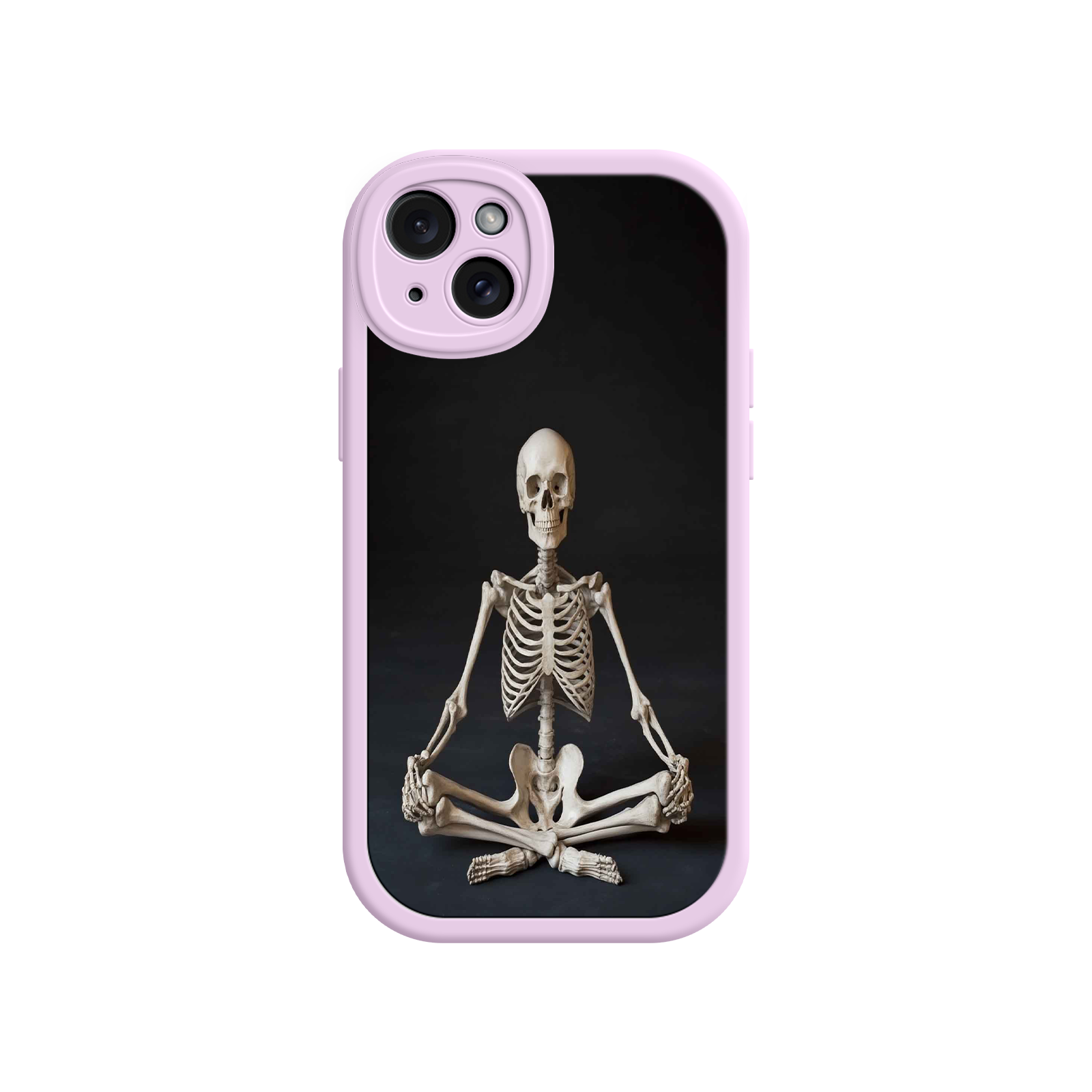 Meditating Skeleton iPhone 17 Case – Gothic Skelly Yoga Art, Anatomical Design, Spiritual Aesthetic